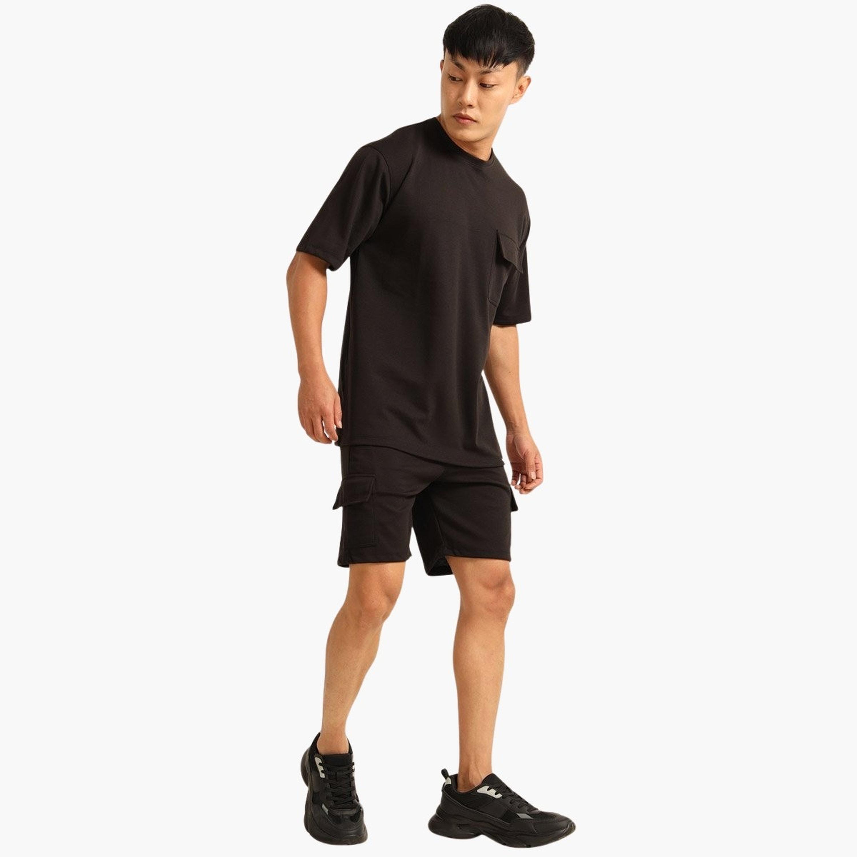 Bushirt X Styli Men Drop-Shoulder Oversized T-Shirt and Shorts Set-men-clothing-coordsets-image-4
