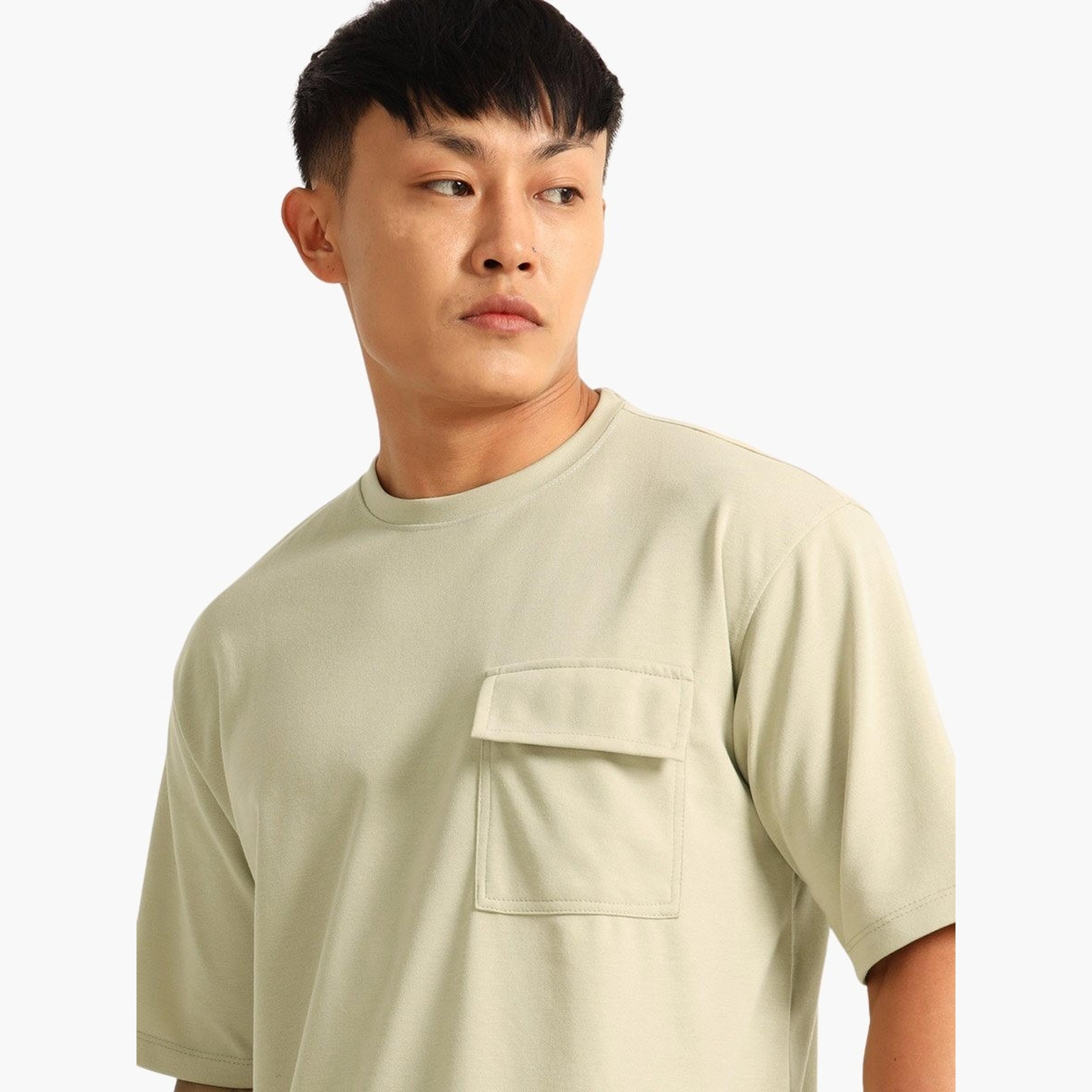 بوشيرت × ستايلي- طقم تي شيرت وشورت للرجال بأكتاف منسدلة مقاس كبير-men-clothing-coordsets-image-5