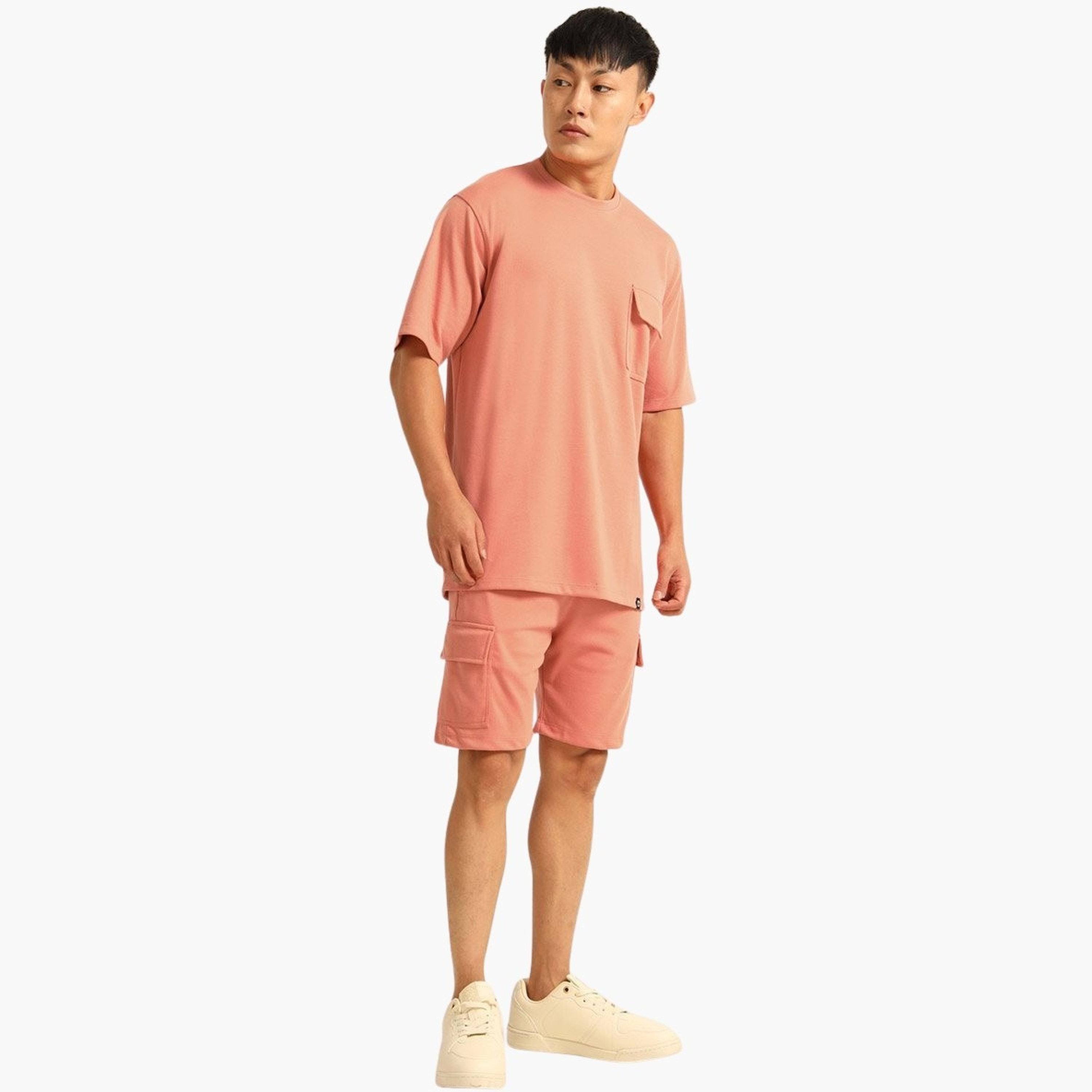 بوشيرت × ستايلي- طقم تي شيرت وشورت للرجال بأكتاف منسدلة مقاس كبير-men-clothing-coordsets-image-3