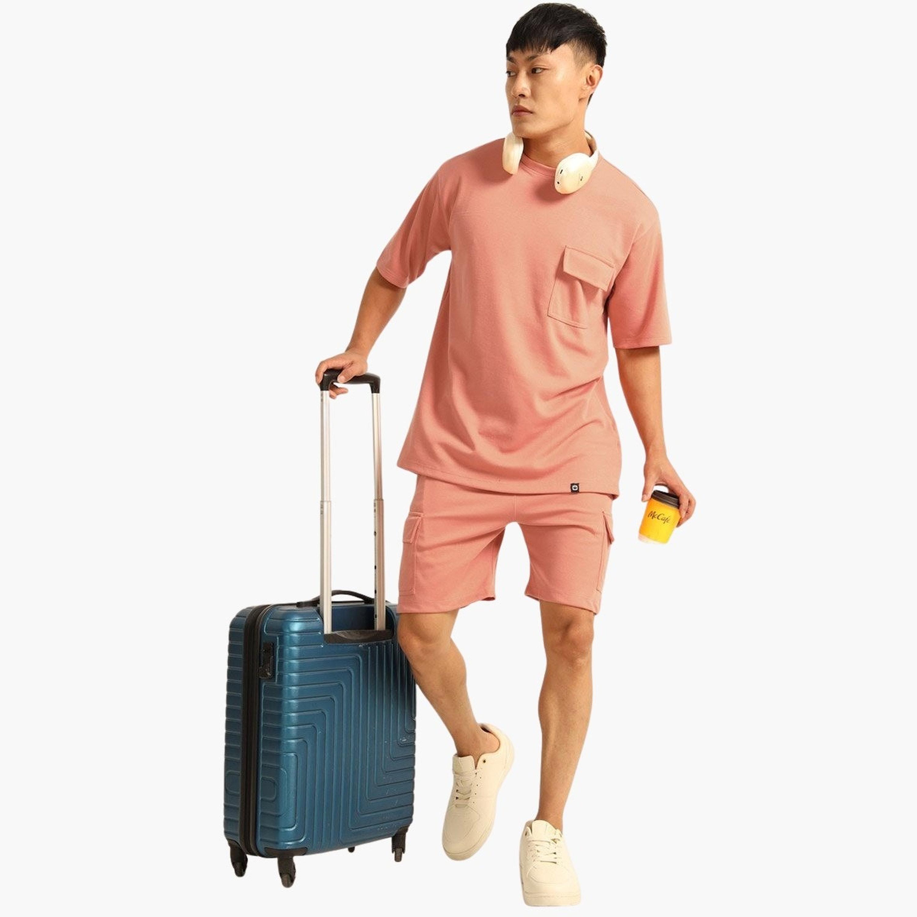 بوشيرت × ستايلي- طقم تي شيرت وشورت للرجال بأكتاف منسدلة مقاس كبير-men-clothing-coordsets-image-6
