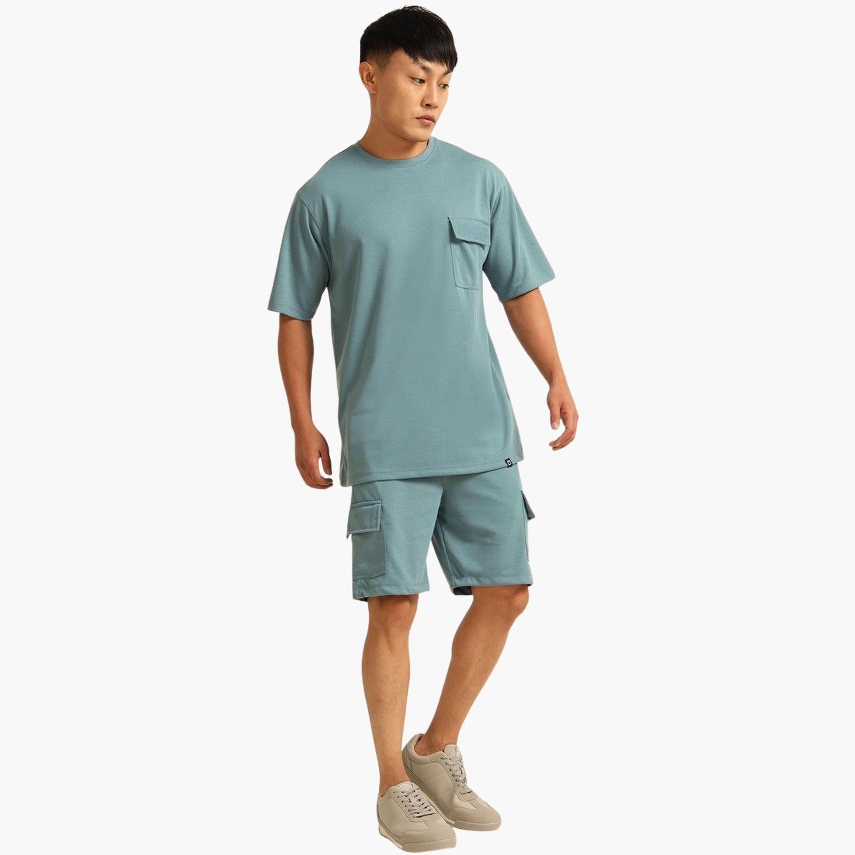 Bushirt X Styli Men Drop-Shoulder Oversized T-Shirt and Shorts Set-men-clothing-coordsets-image-3
