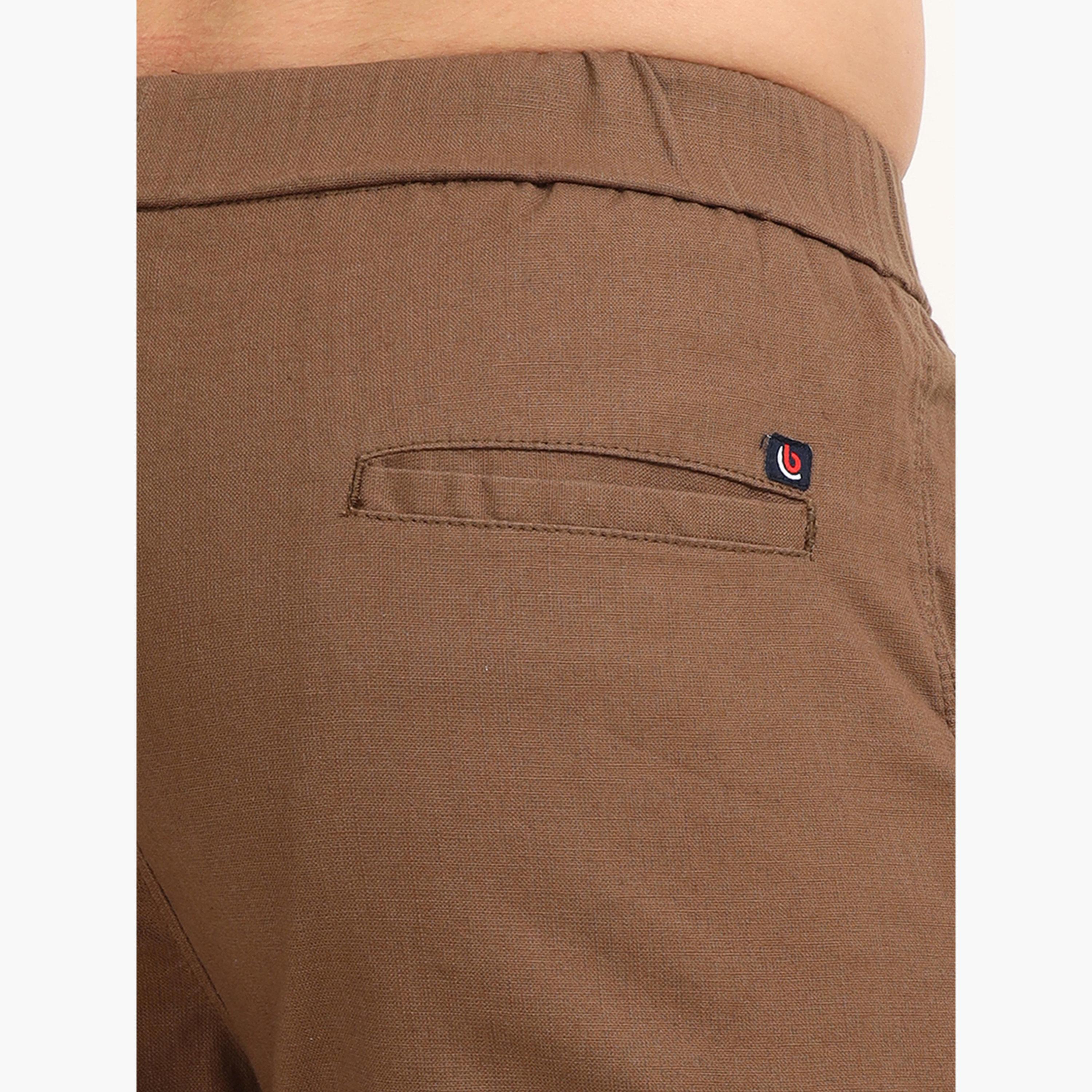بوشيرت - شورت كارغو بني من الكتان-men-clothing-bottoms-shorts-image-5
