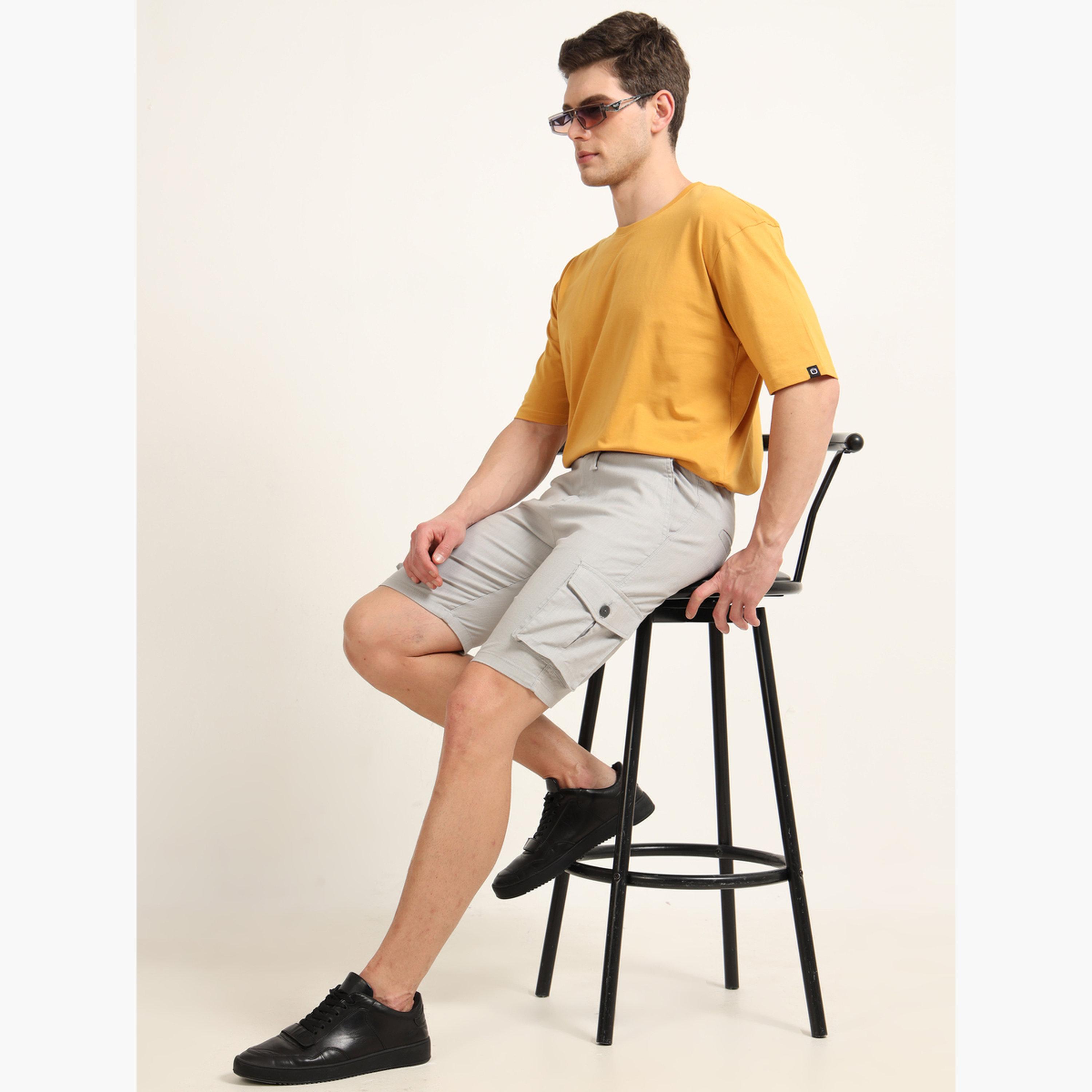 Bushirt Grey Cargo Linen Shorts-men-clothing-bottoms-shorts-image-2