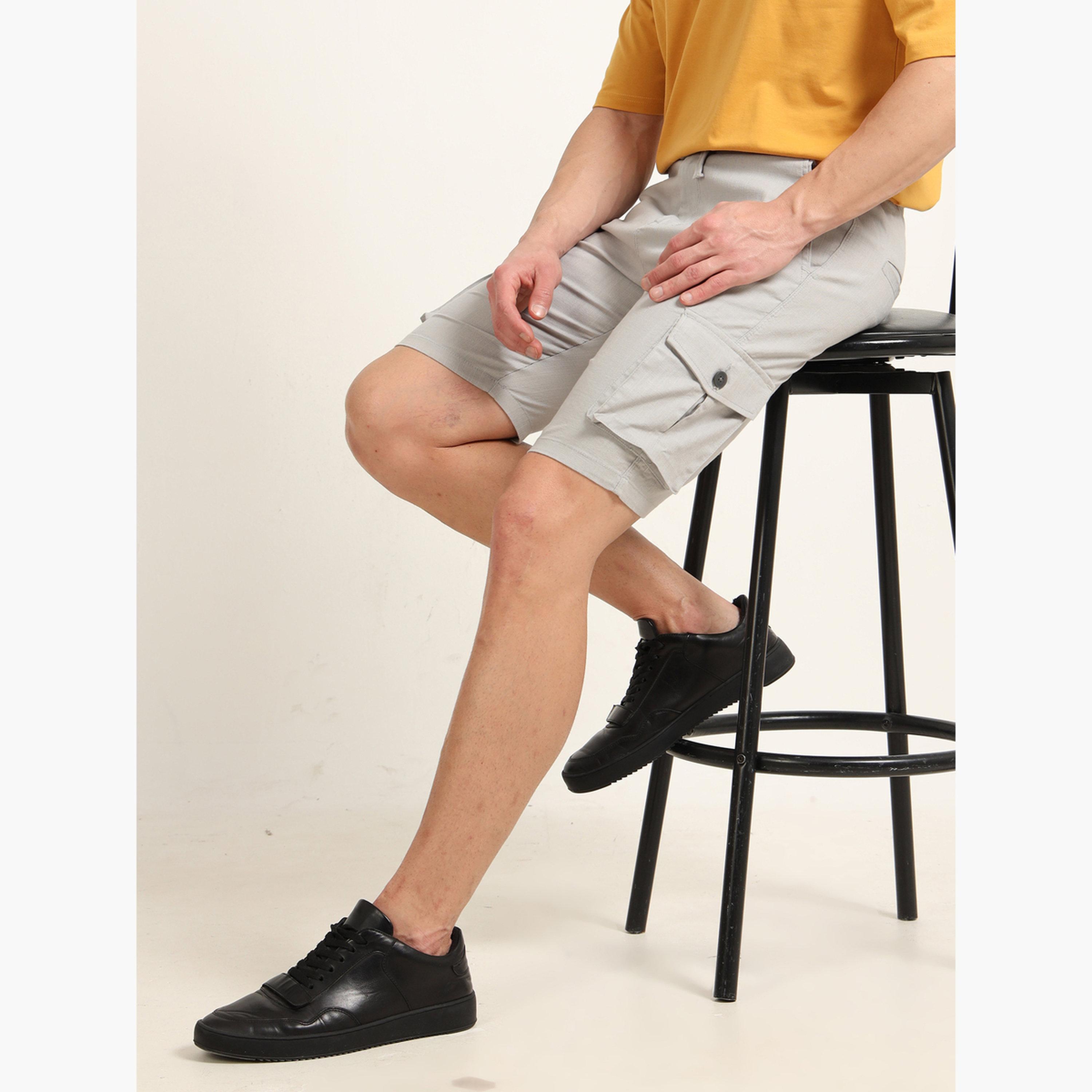 Bushirt Grey Cargo Linen Shorts-men-clothing-bottoms-shorts-image-3