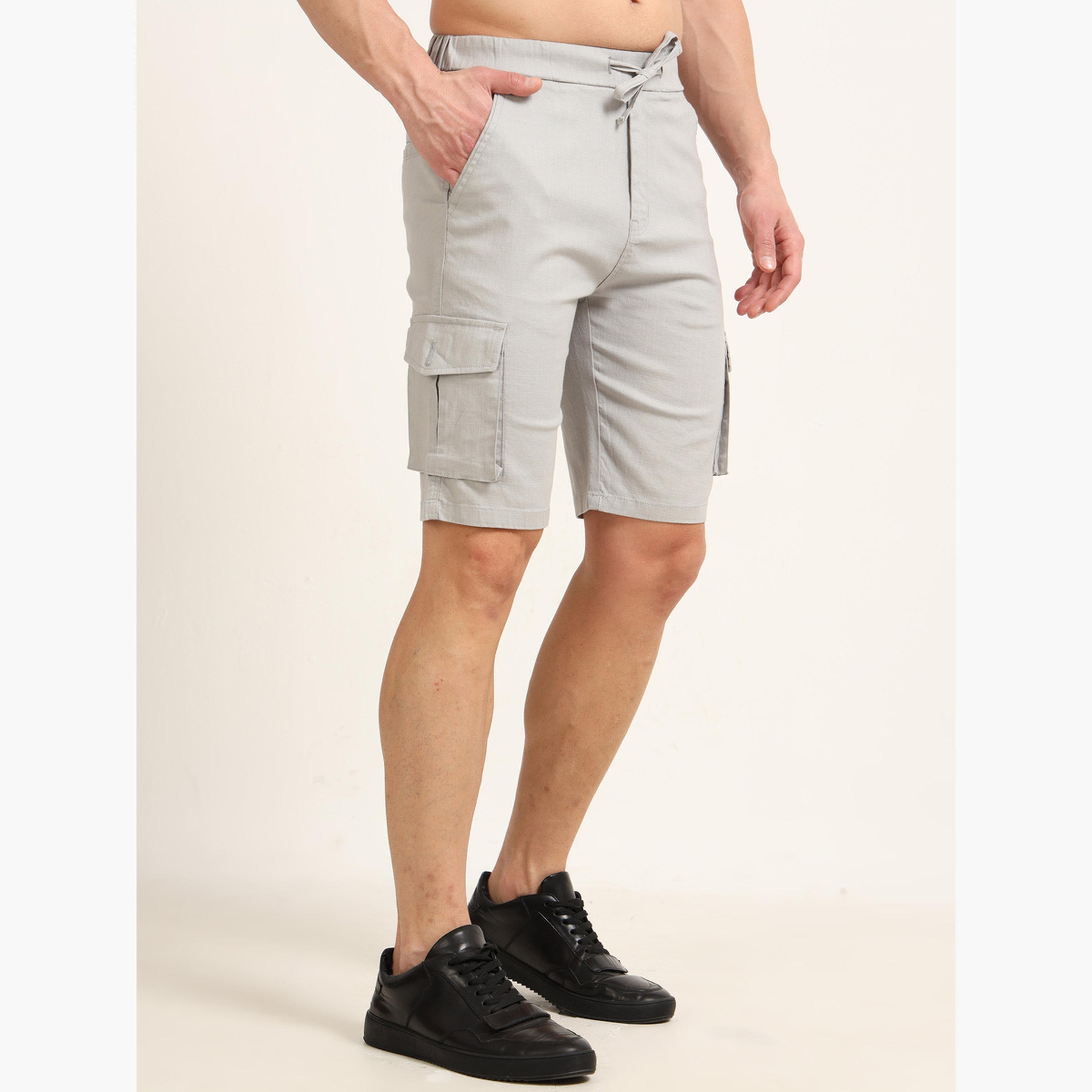 Bushirt Grey Cargo Linen Shorts-men-clothing-bottoms-shorts-image-4