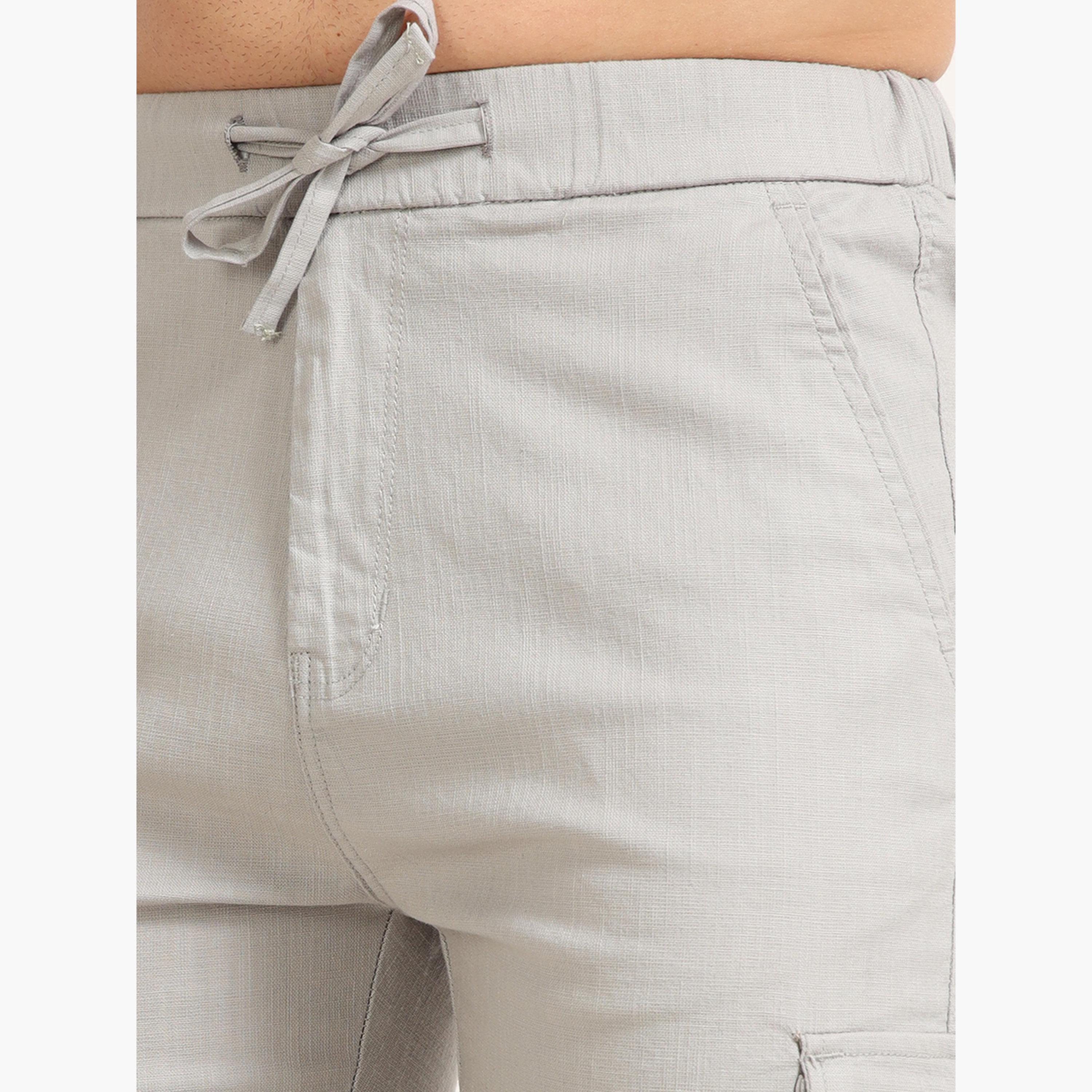 Bushirt Grey Cargo Linen Shorts-men-clothing-bottoms-shorts-image-8