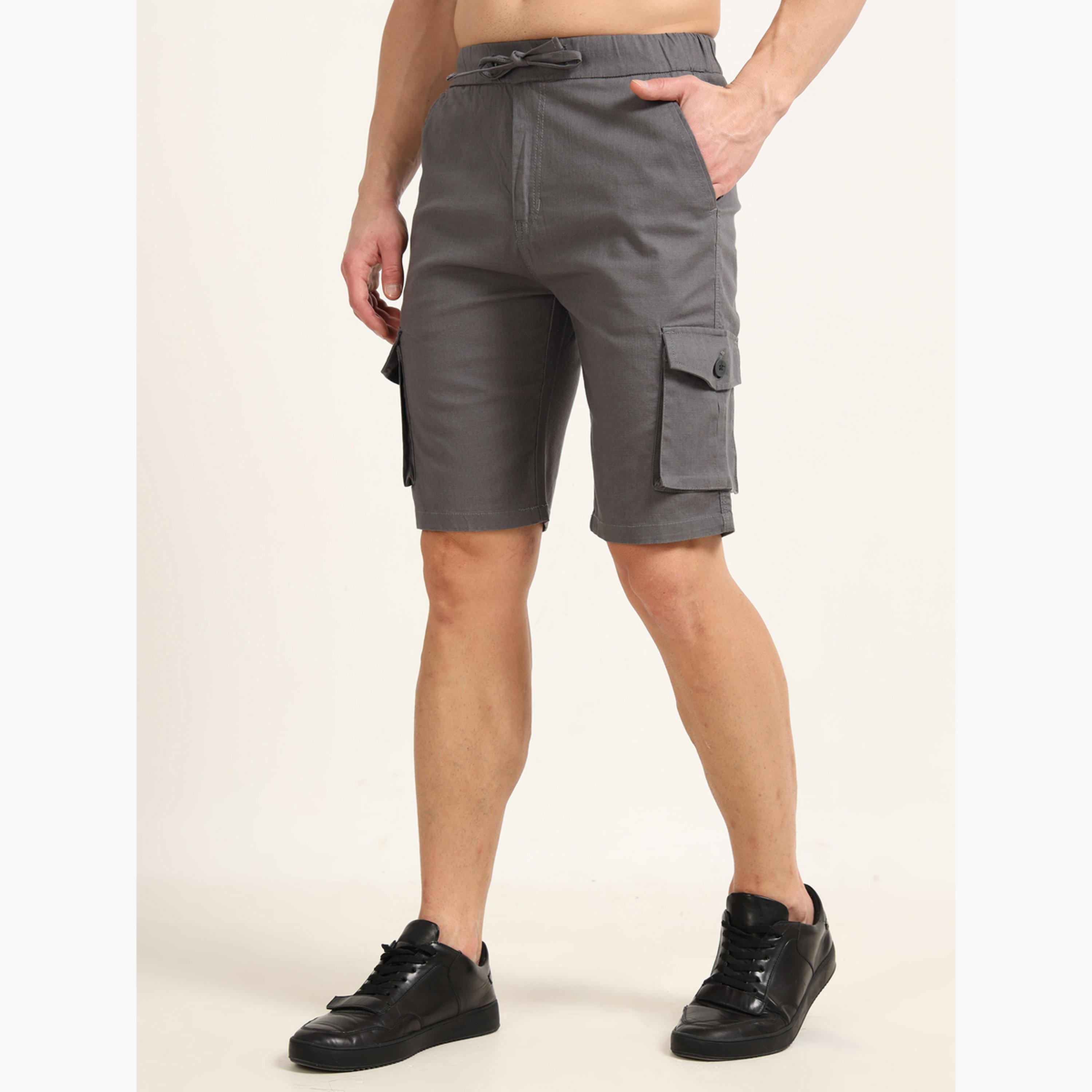Bushirt Grey Cargo Linen Shorts-men-clothing-bottoms-shorts-image-4