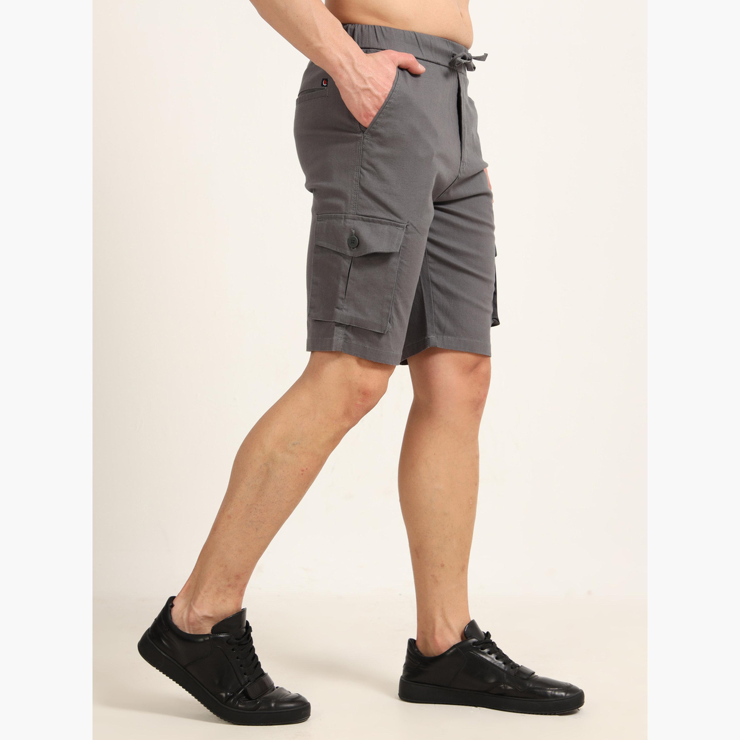 Bushirt Grey Cargo Linen Shorts-men-clothing-bottoms-shorts-image-5