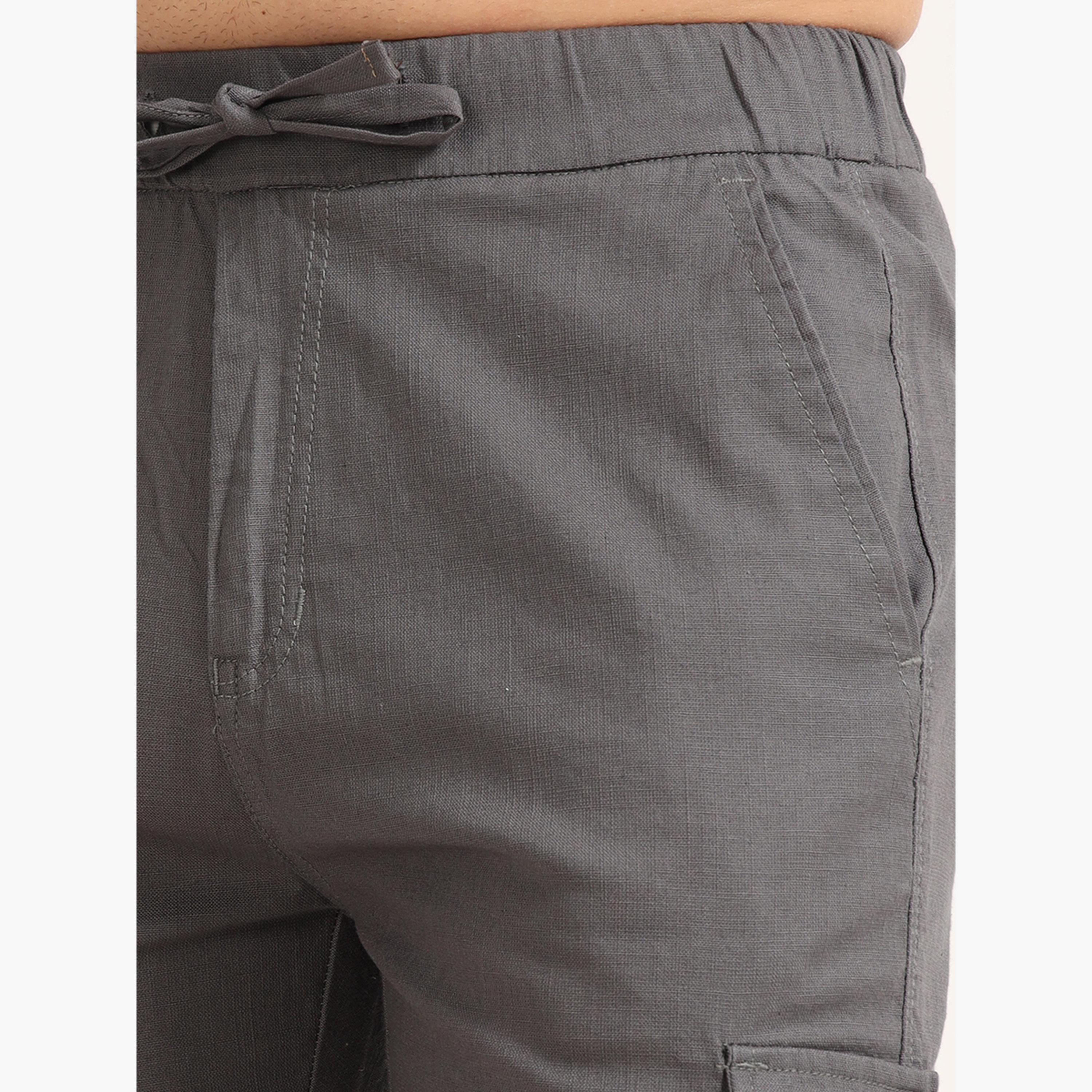 Bushirt Grey Cargo Linen Shorts-men-clothing-bottoms-shorts-image-8