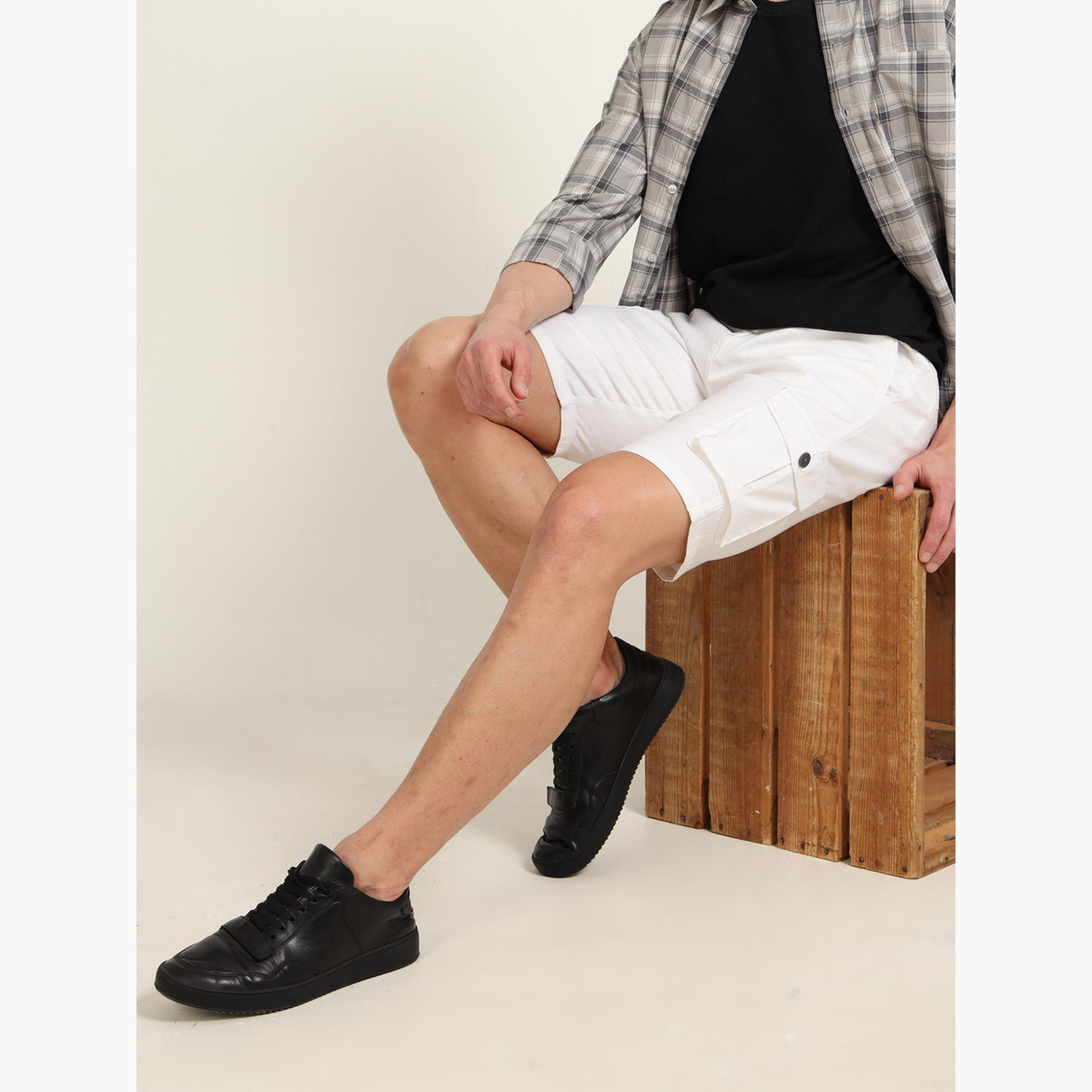 Bushirt White Cargo Linen Shorts-men-clothing-bottoms-shorts-image-3