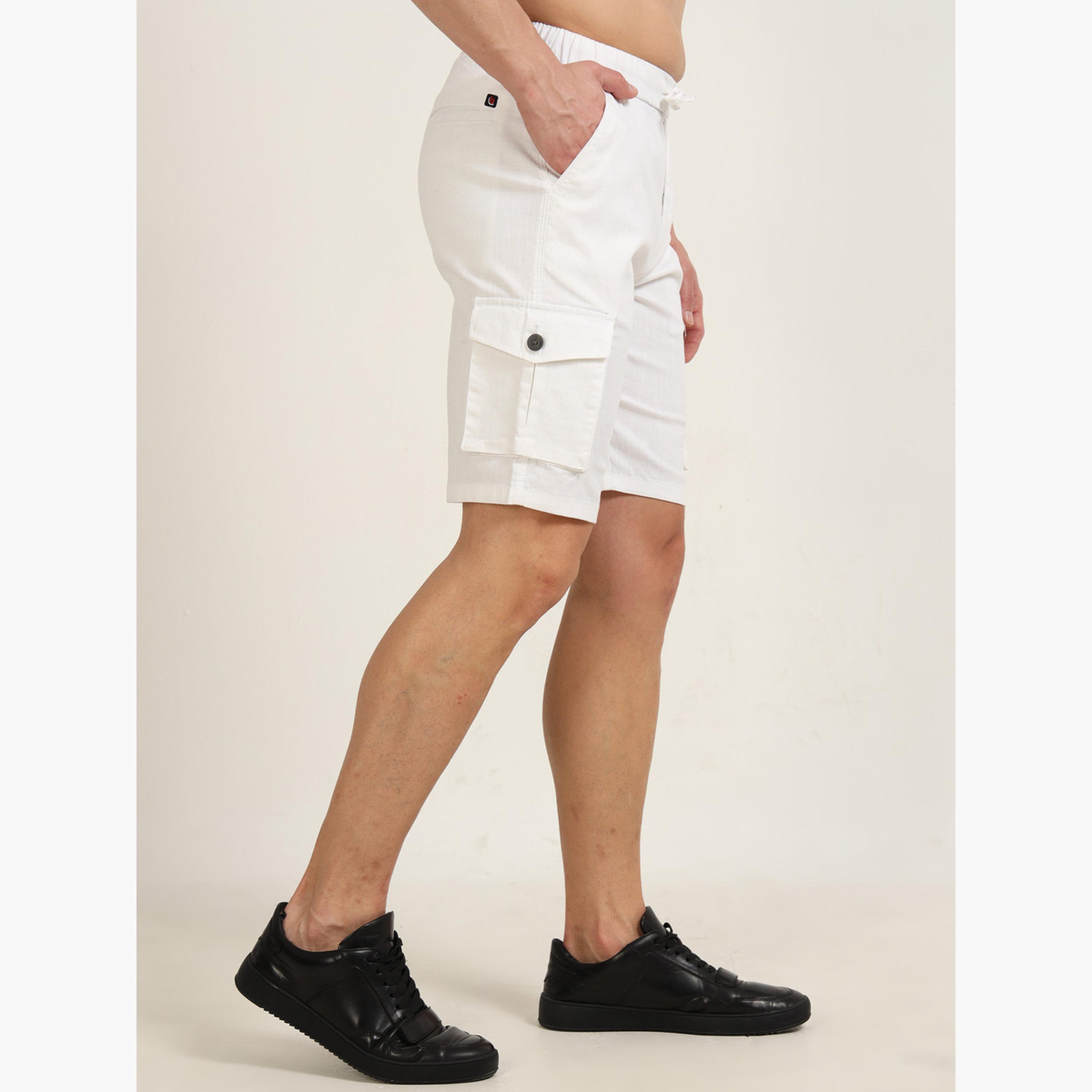 بوشيرت - شورت كارغو كتان أبيض-men-clothing-bottoms-shorts-image-5