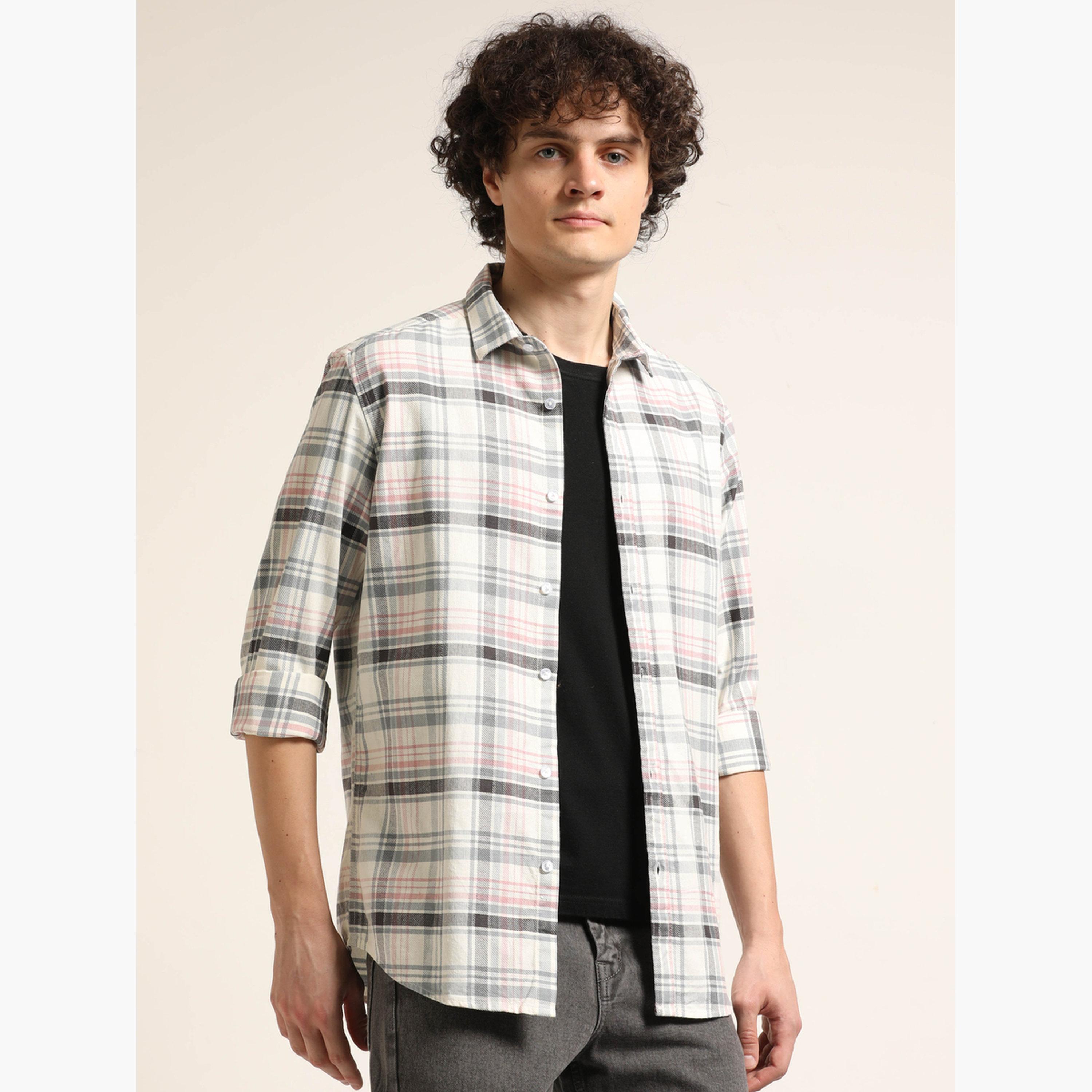 Bushirt Men Multi Checked Casual Shirt-men-clothing-shirts-image-1