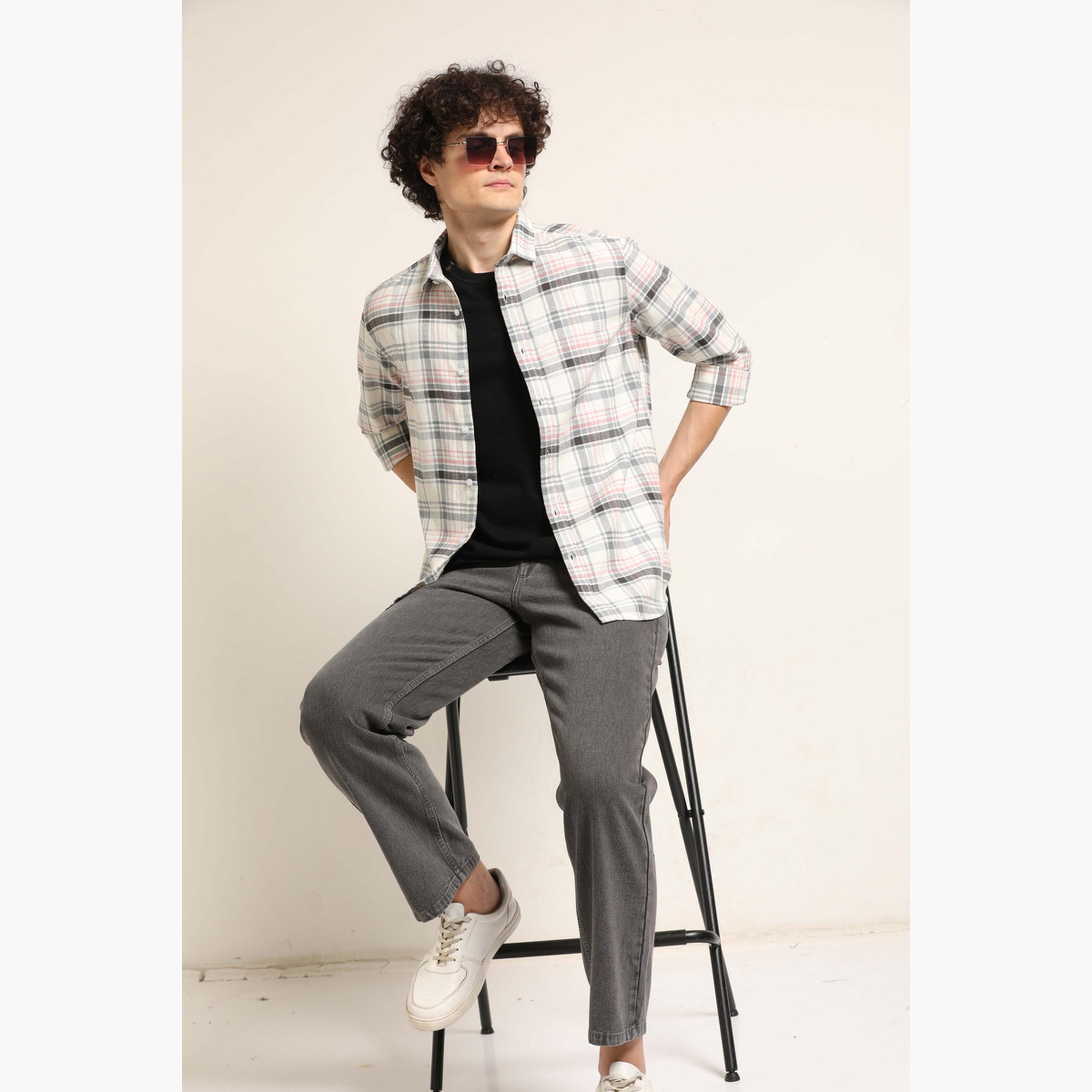 بوشيرت - قميص رجالي كاجوال متعدد المربعات-men-clothing-shirts-image-6