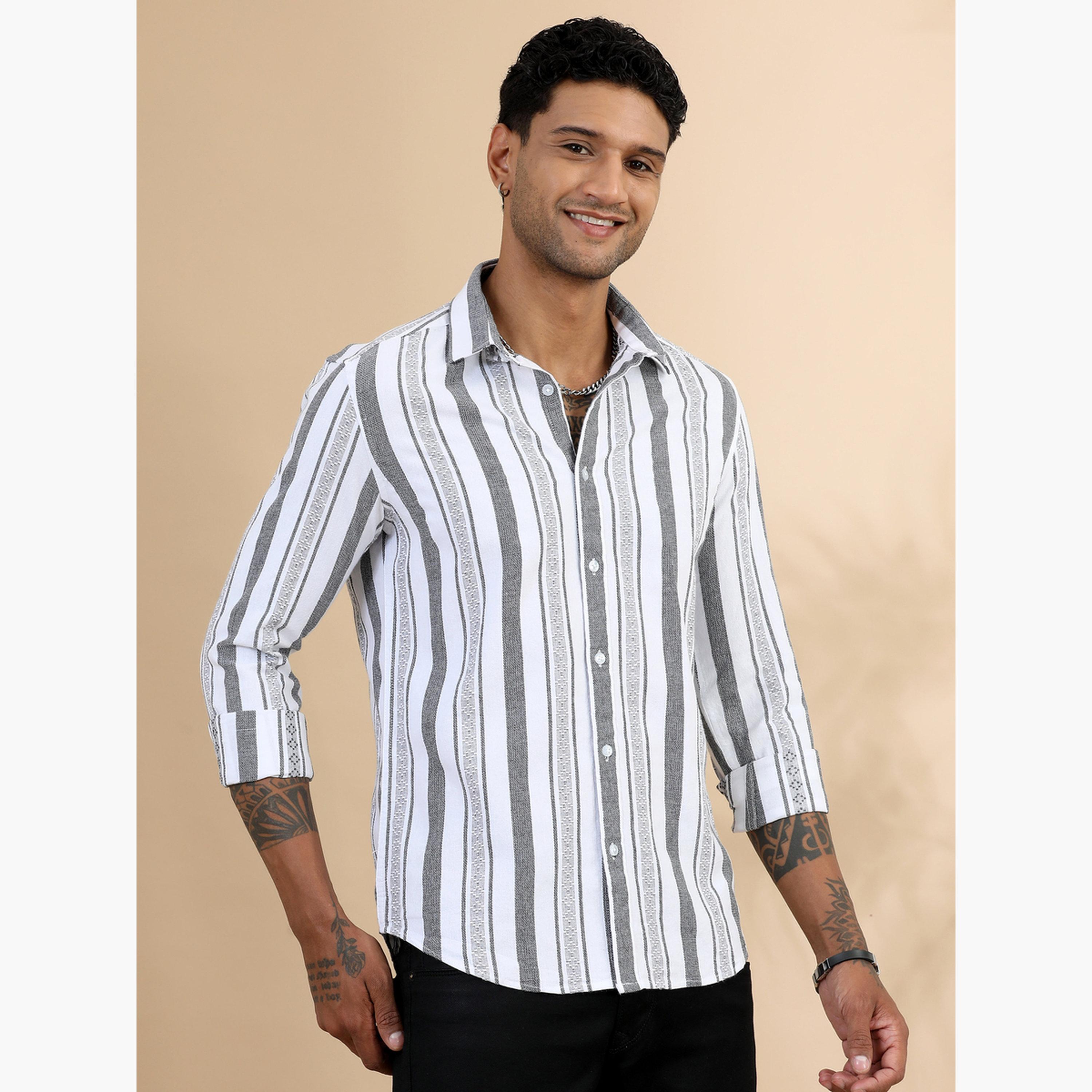 Bushirt Bushirt Men Classic Checked Casual Shirt-men-clothing-shirts-image-1