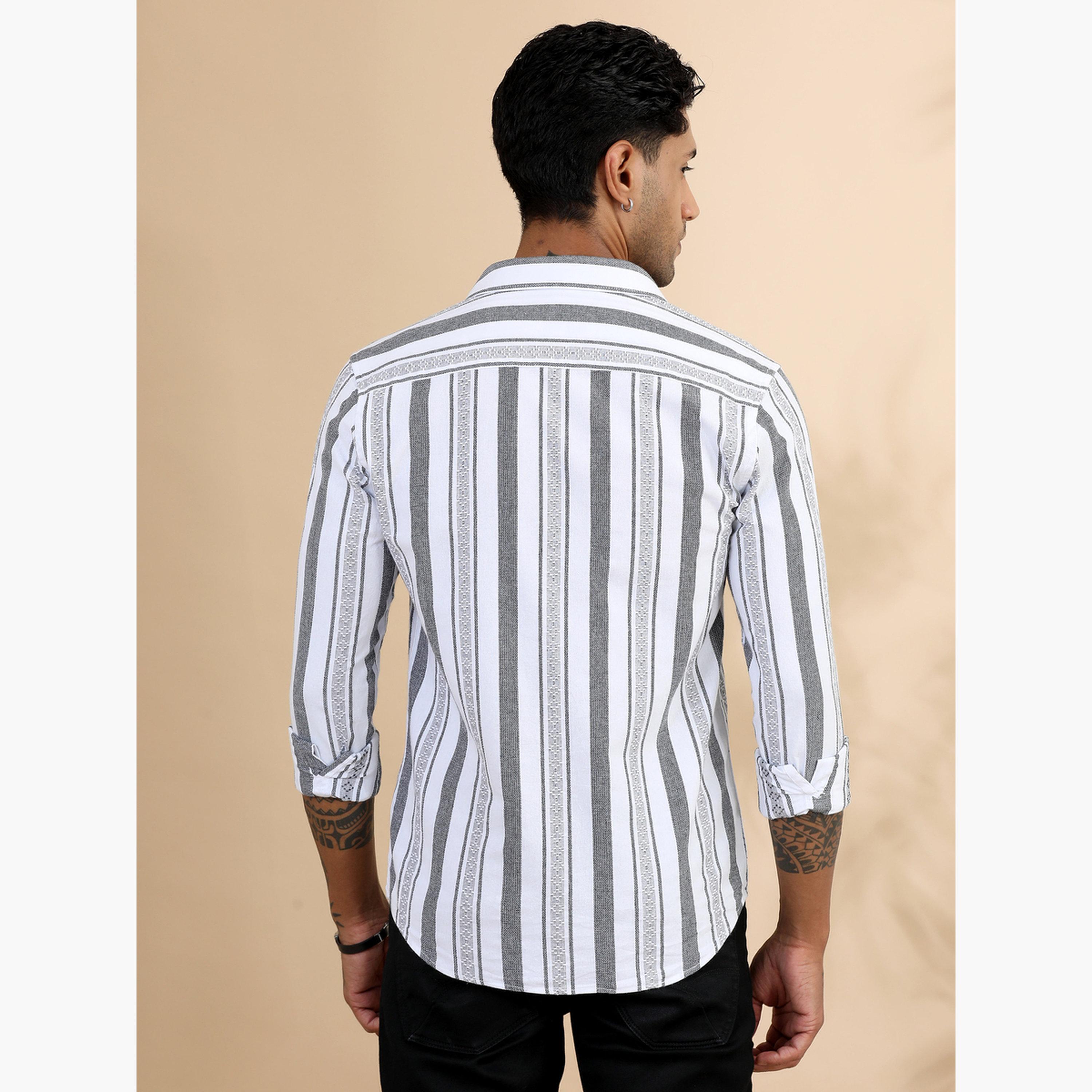 بوشيرت - قميص رجالي كلاسيكي منقوش كاجوال-men-clothing-shirts-image-3