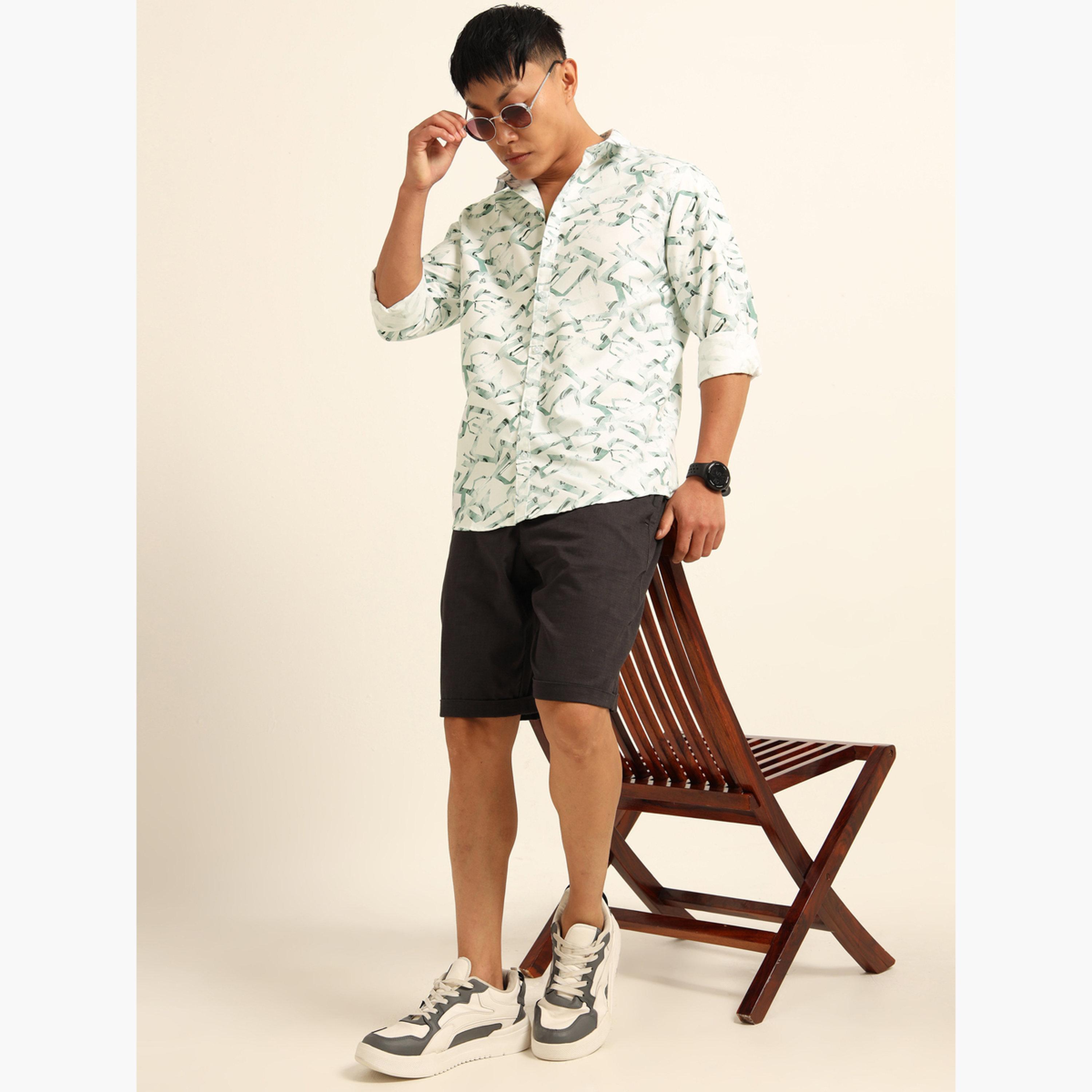 Bushirt Men Green All Over Print Casual Shirt-men-clothing-shirts-image-6