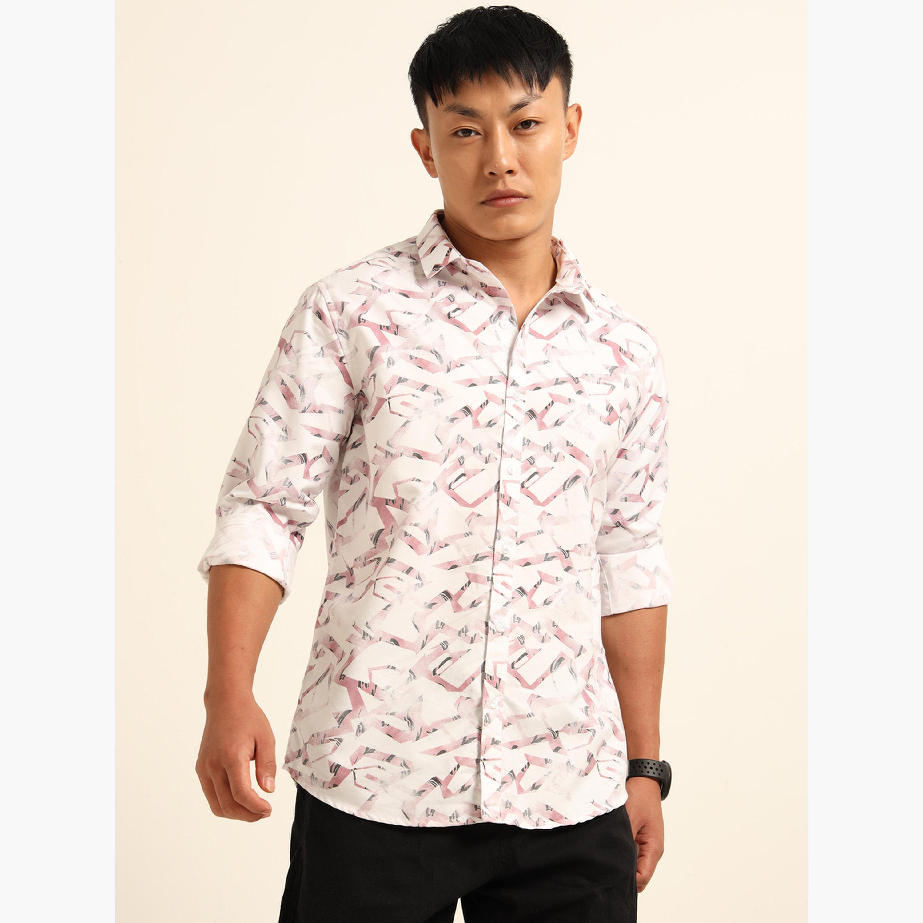Bushirt Men Light Pink All Over Print Casual Shirt-men-clothing-shirts-image-1