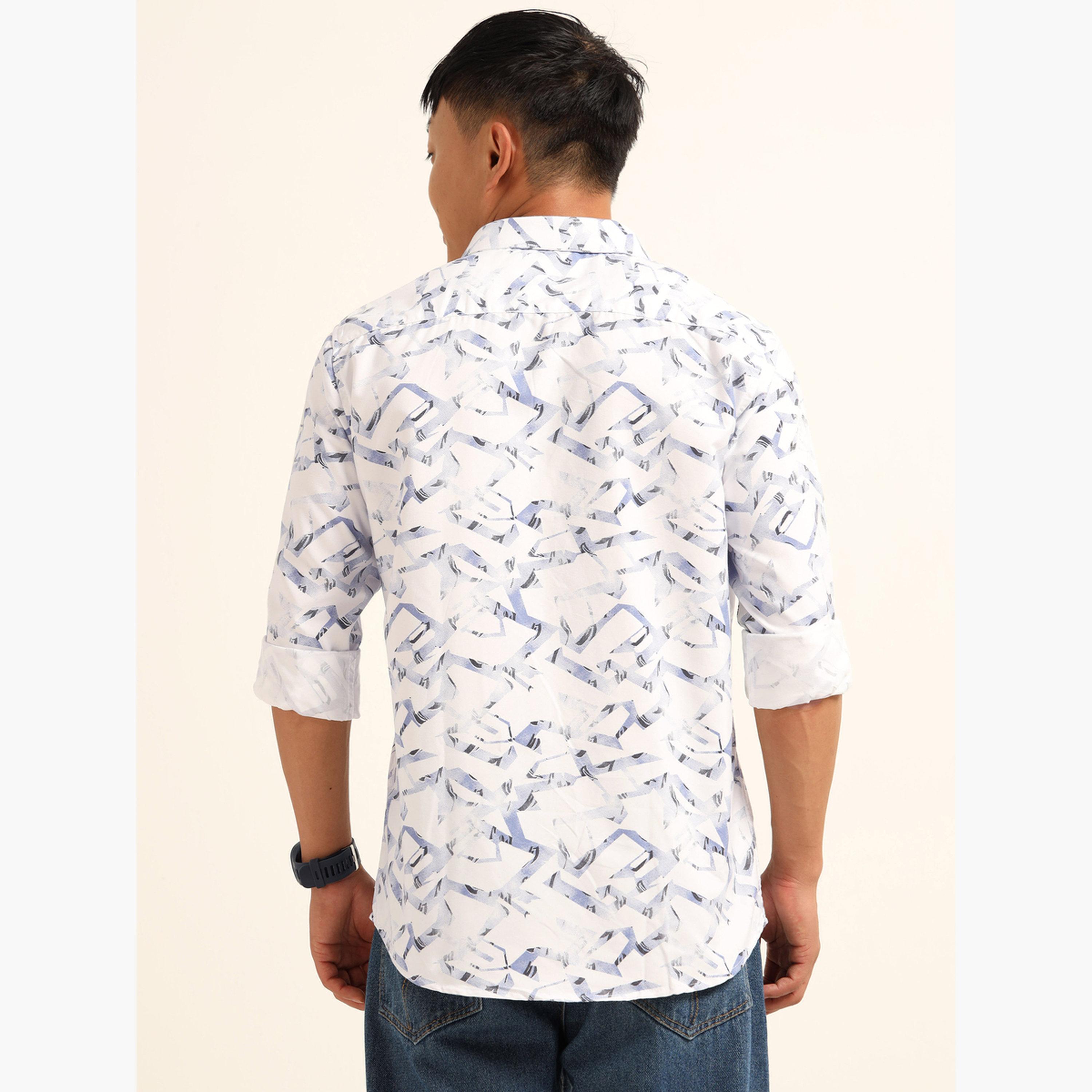 Bushirt Men White All Over Print Casual Shirt-men-clothing-shirts-image-4