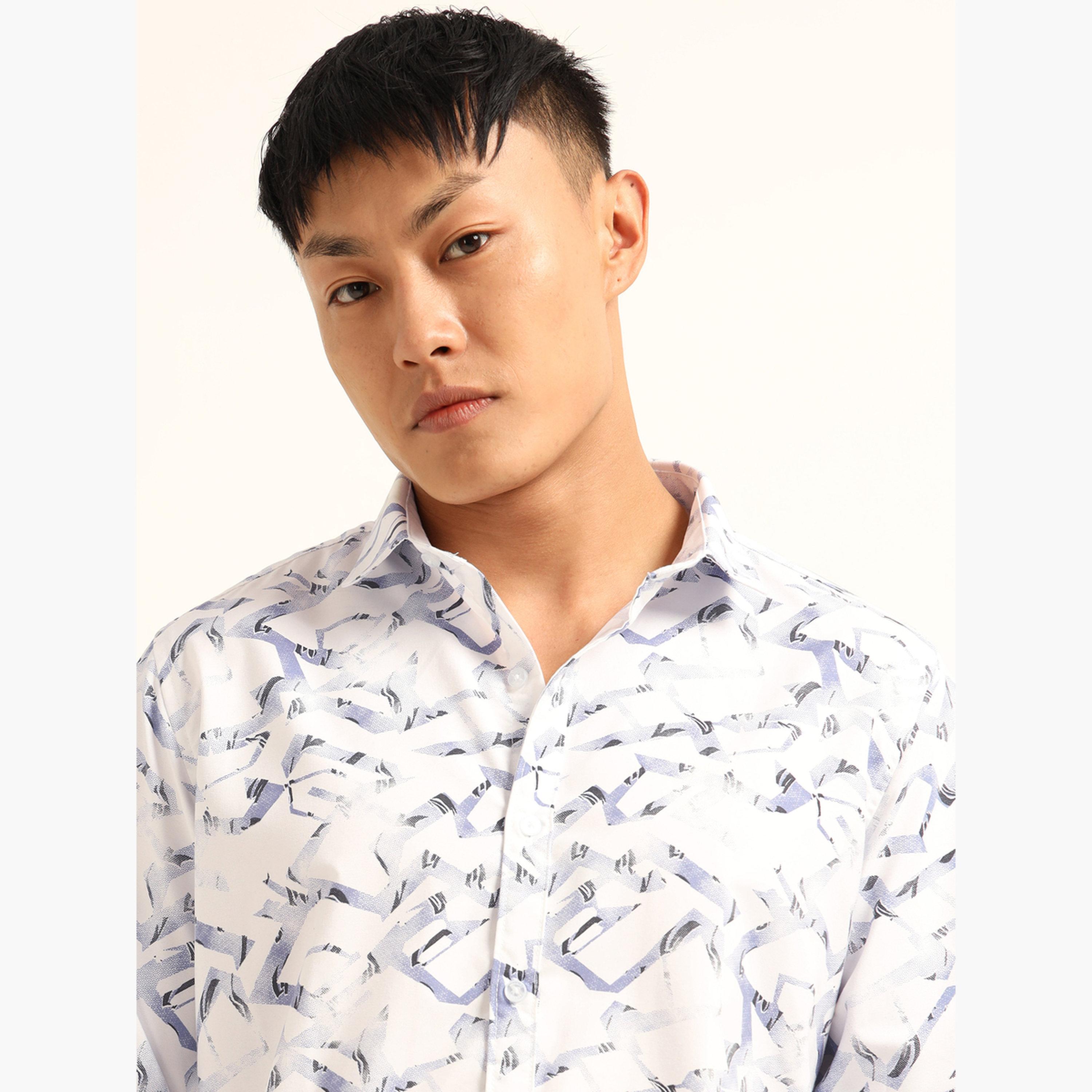 Bushirt Men White All Over Print Casual Shirt-men-clothing-shirts-image-5
