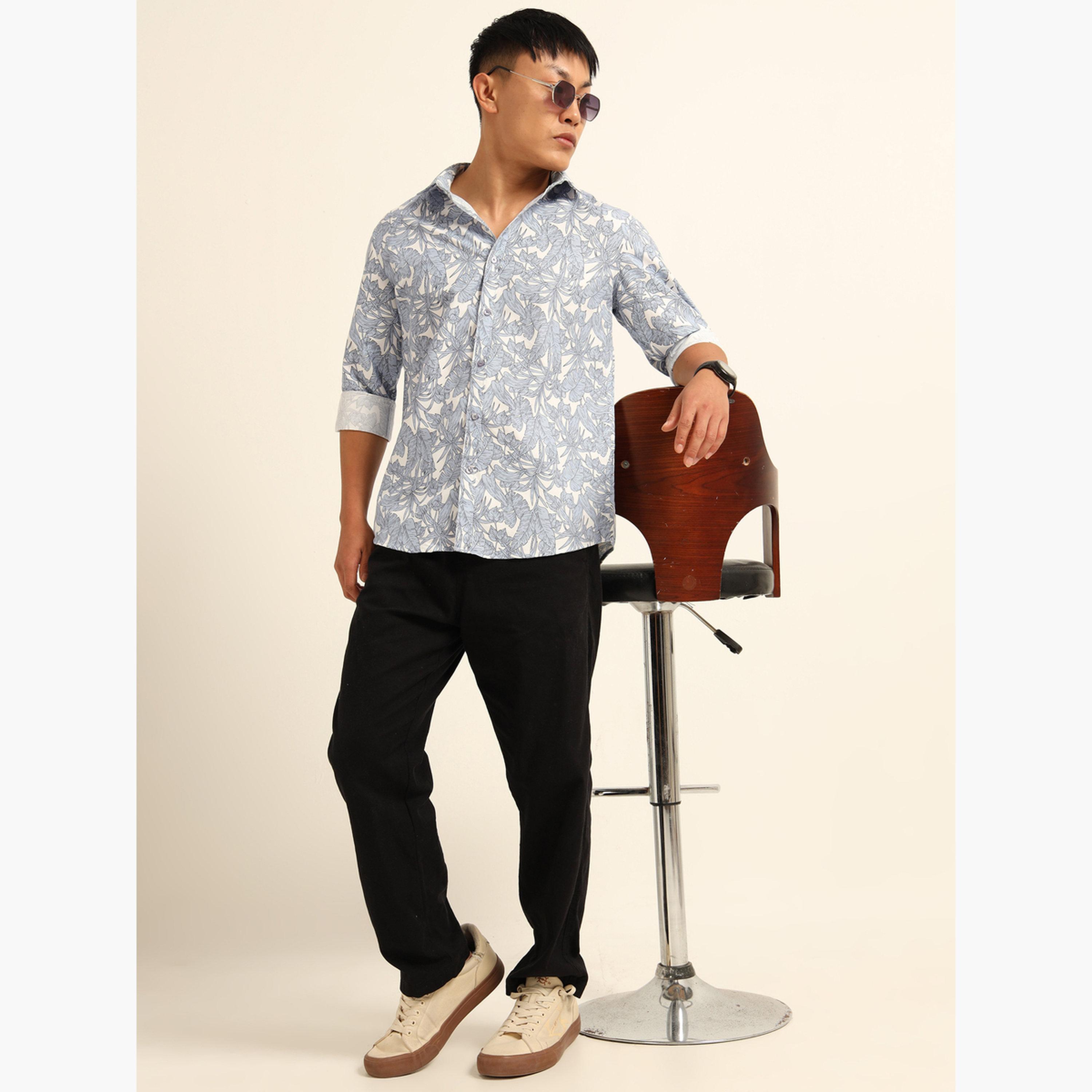 بوشيرت - قميص رجالي أزرق اللون بطباعة كاملة وياقة منتشرة-men-clothing-shirts-image-6