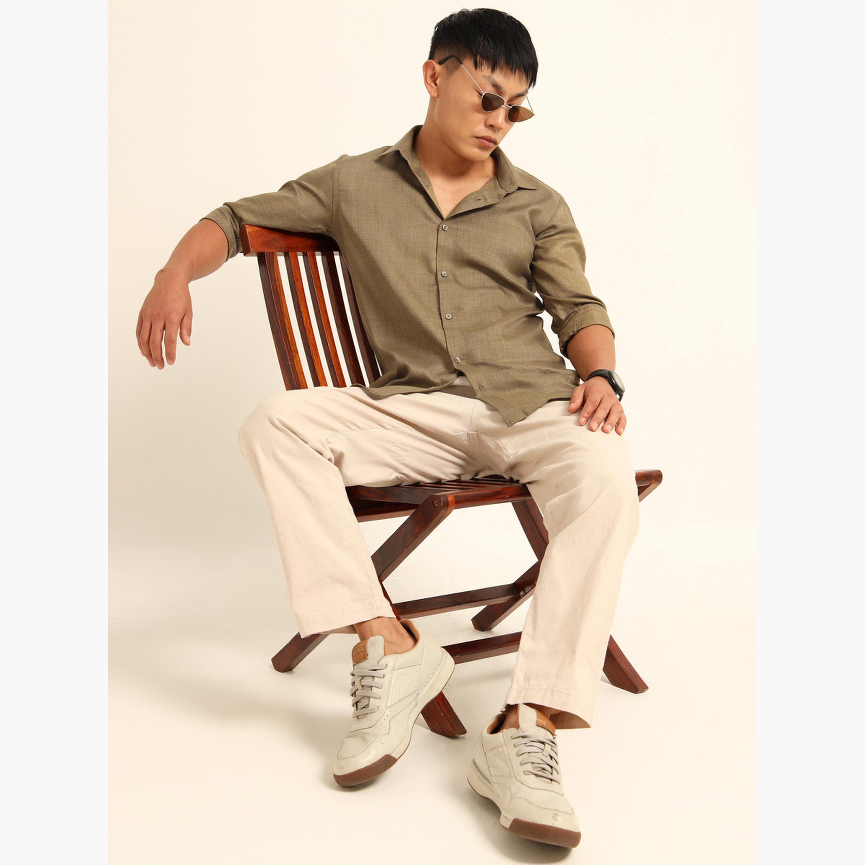 Bushirt Men Olive Classic Casual Shirt-men-clothing-shirts-image-7