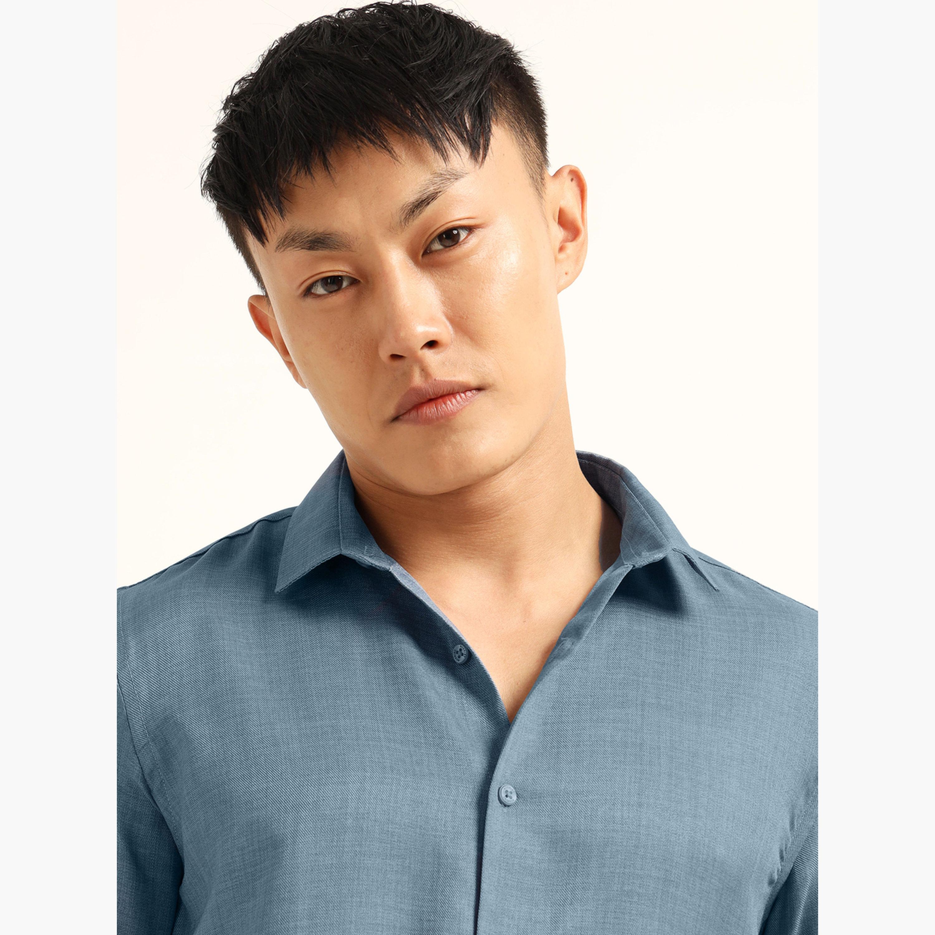 Bushirt Men Blue Classic Casual Shirt-men-clothing-shirts-image-6