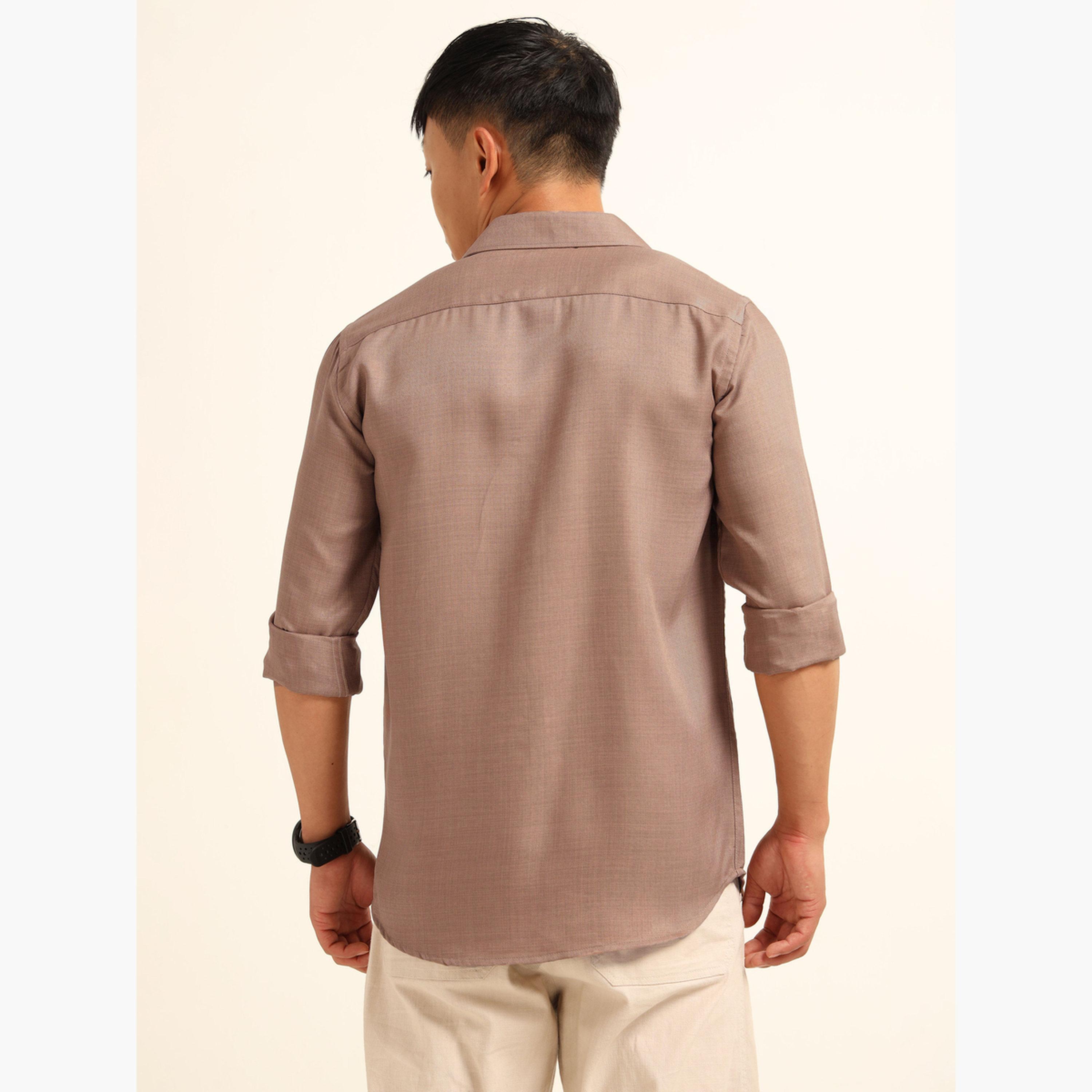 بوشيرت - قميص رجالي كلاسيكي كاجوال لون أرجواني-men-clothing-shirts-image-4