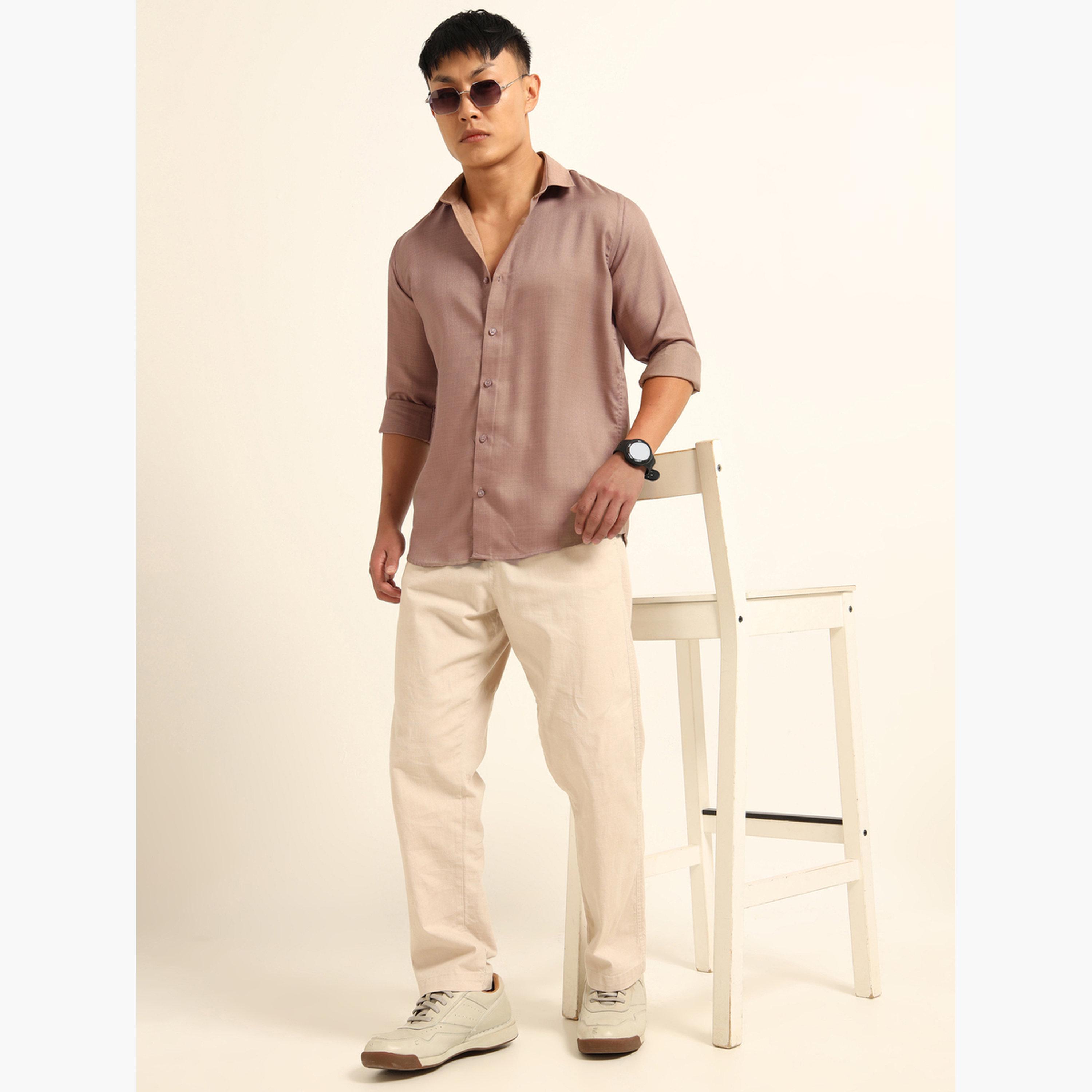بوشيرت - قميص رجالي كلاسيكي كاجوال لون أرجواني-men-clothing-shirts-image-6