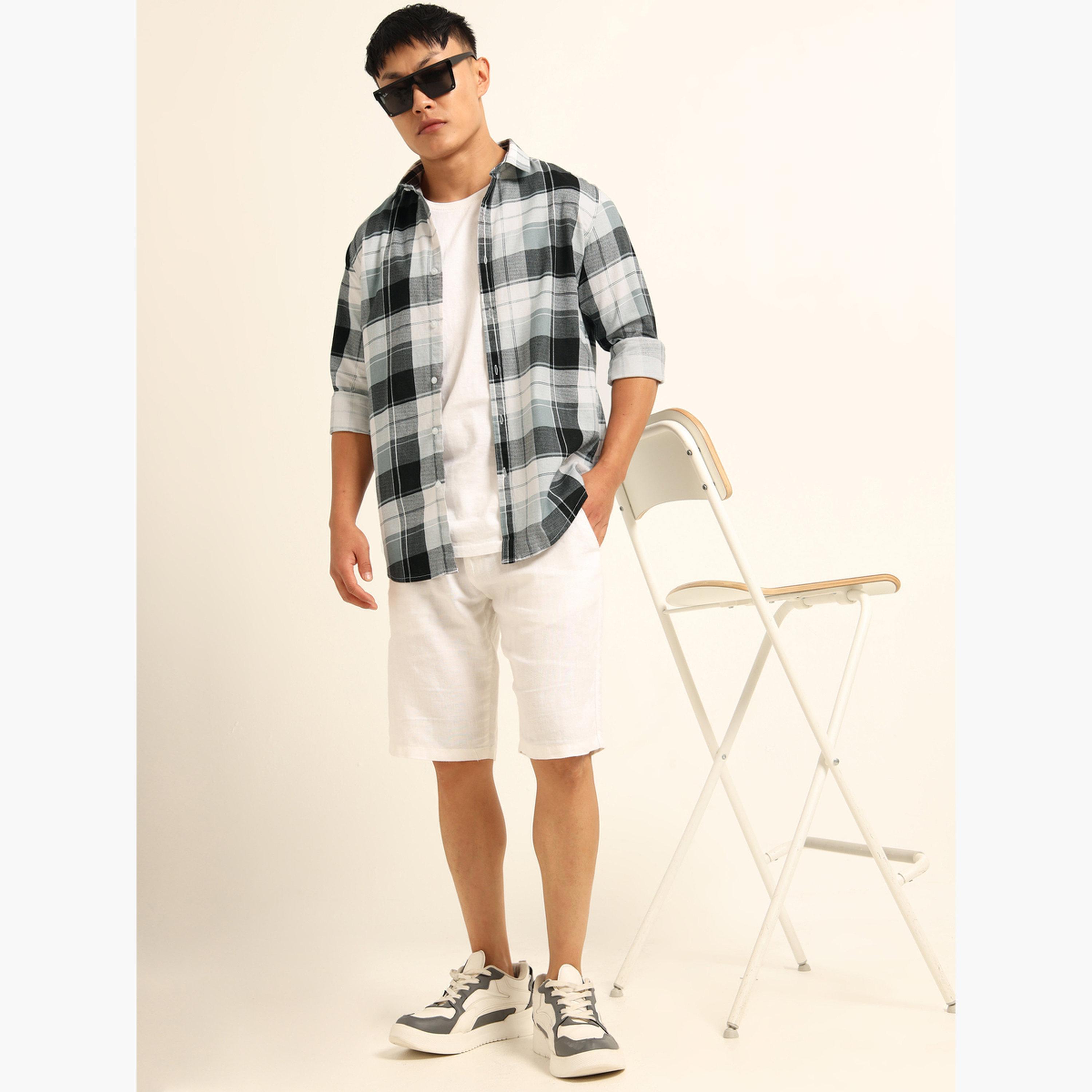 بوشيرت - قميص رجالي رمادي منقوش كاجوال-men-clothing-shirts-image-7