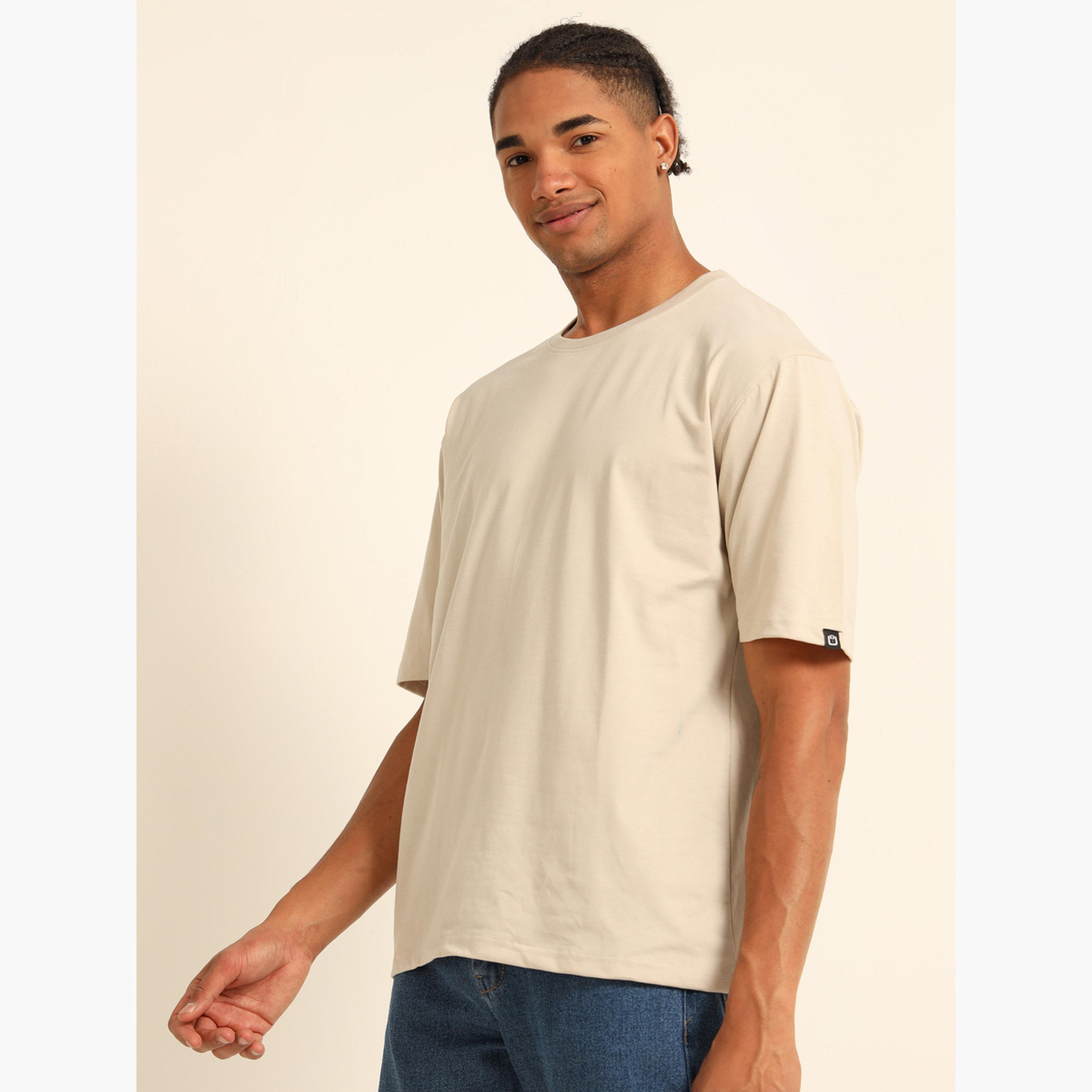 بوشيرت - تي شيرت رجالي بيج بطبعة فأر كبير الحجم-men-clothing-tshirtsandpolos-tshirts-image-3