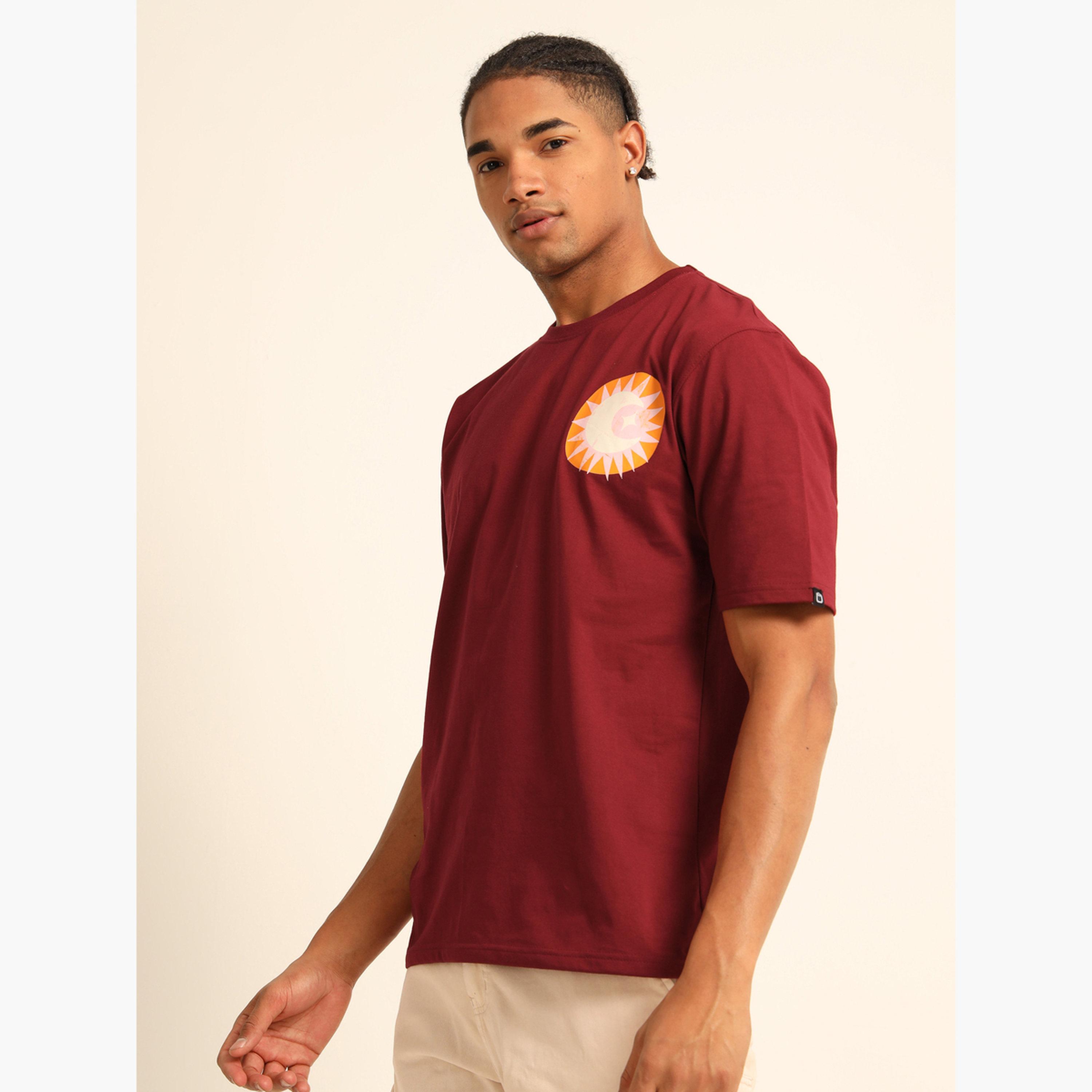Bushirt Maroon Printed Oversized T-Shirt-men-clothing-tshirtsandpolos-tshirts-image-3