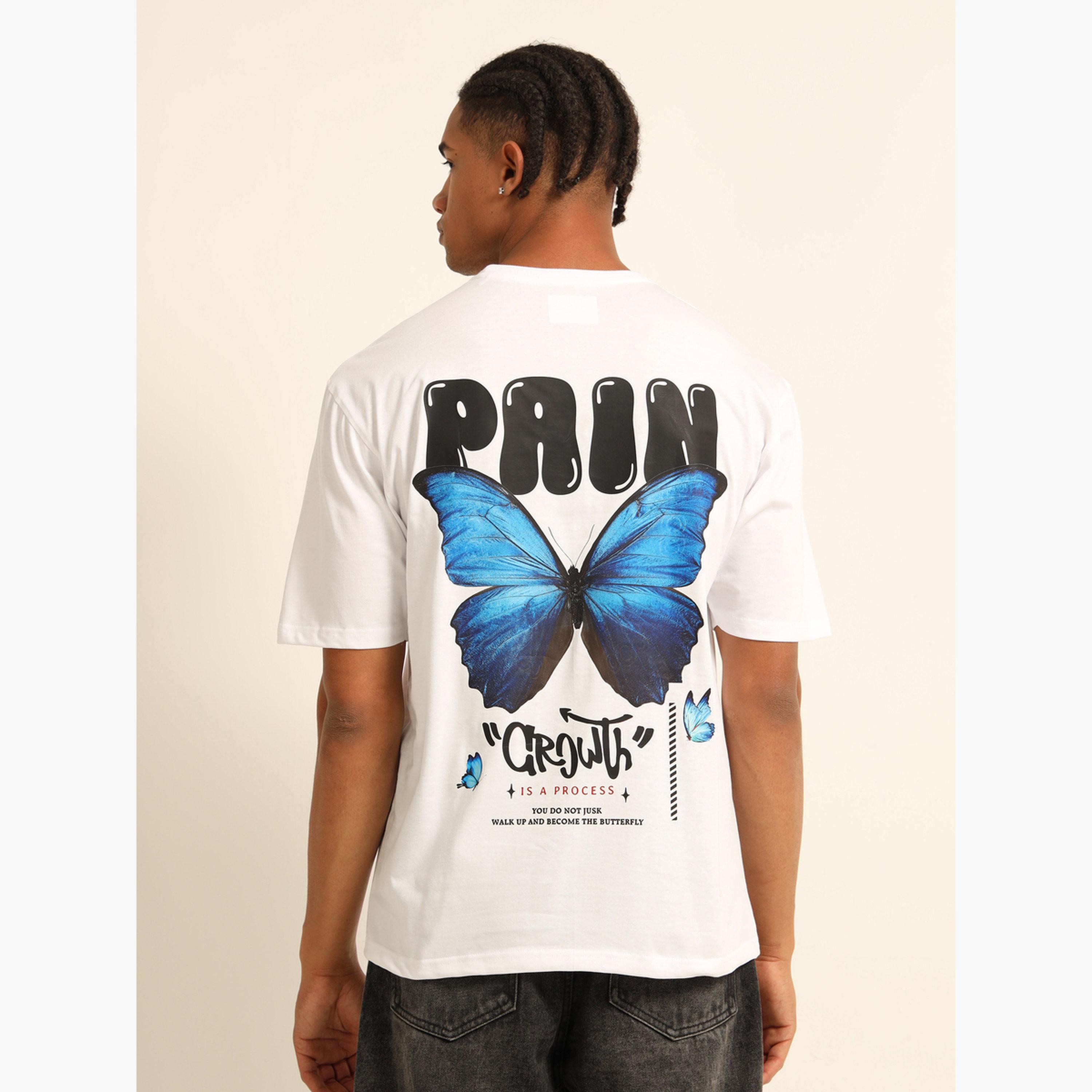 Bushirt Men White Pain Growth Oversized T-Shirt-men-clothing-tshirtsandpolos-tshirts-image-4