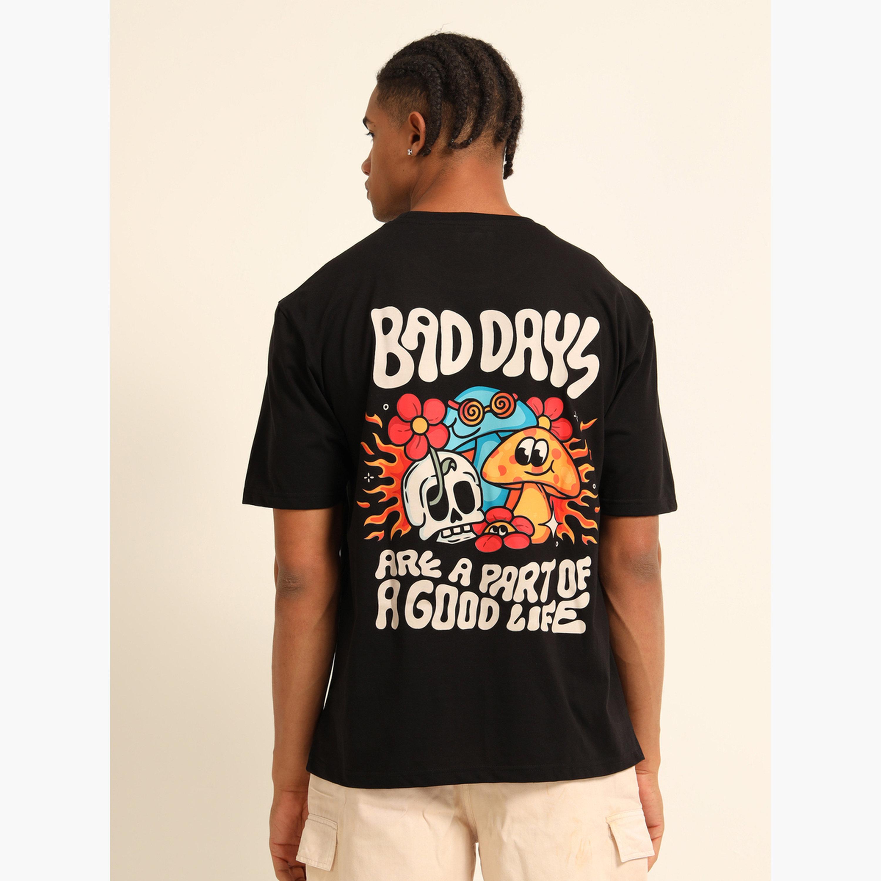بوشيرت - تي شيرت رجالي أسود كبير الحجم مطبوع عليه Bad Days-men-clothing-tshirtsandpolos-tshirts-image-4