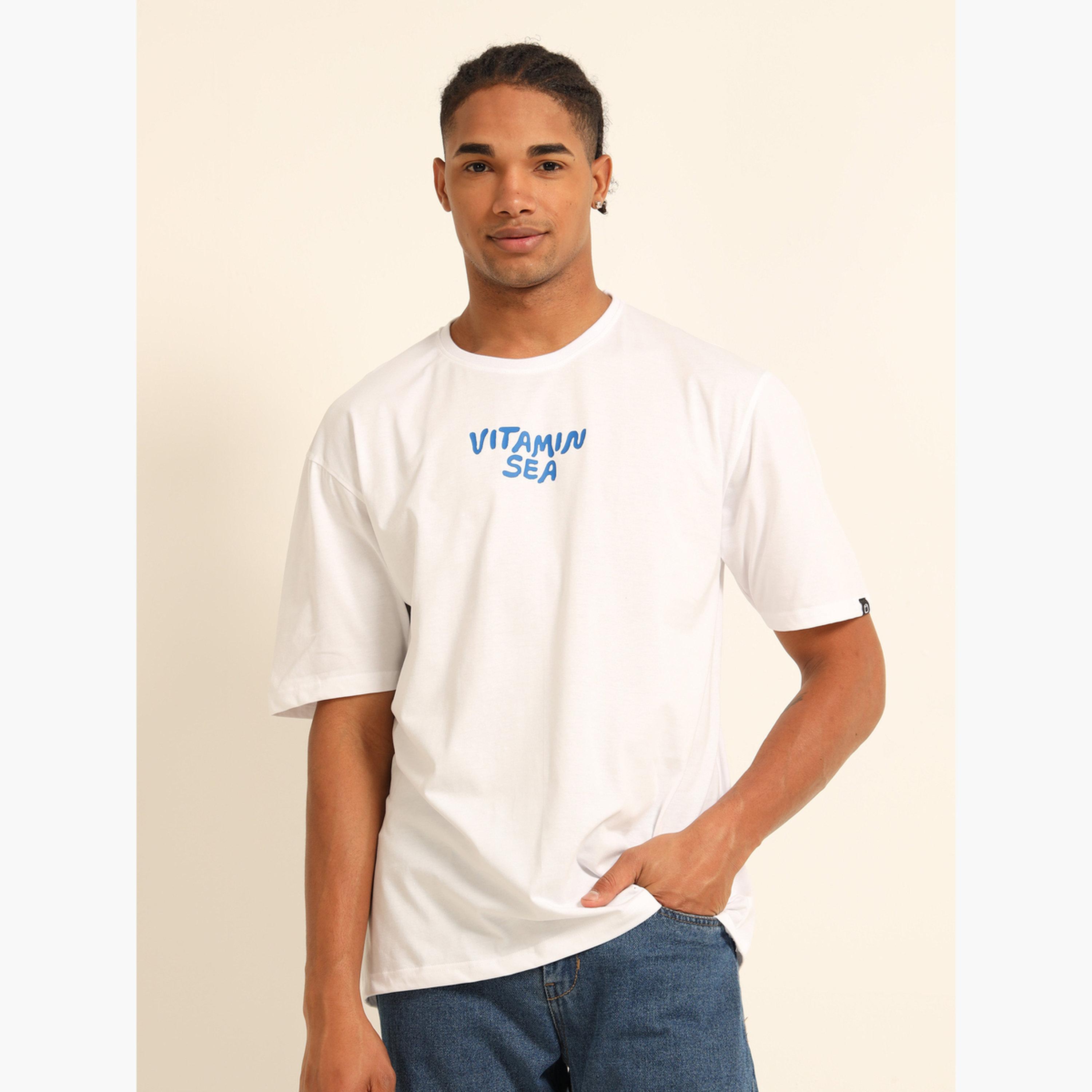 Bushirt Men White Vitamin Sea Oversized T-Shirt-men-clothing-tshirtsandpolos-tshirts-image-1