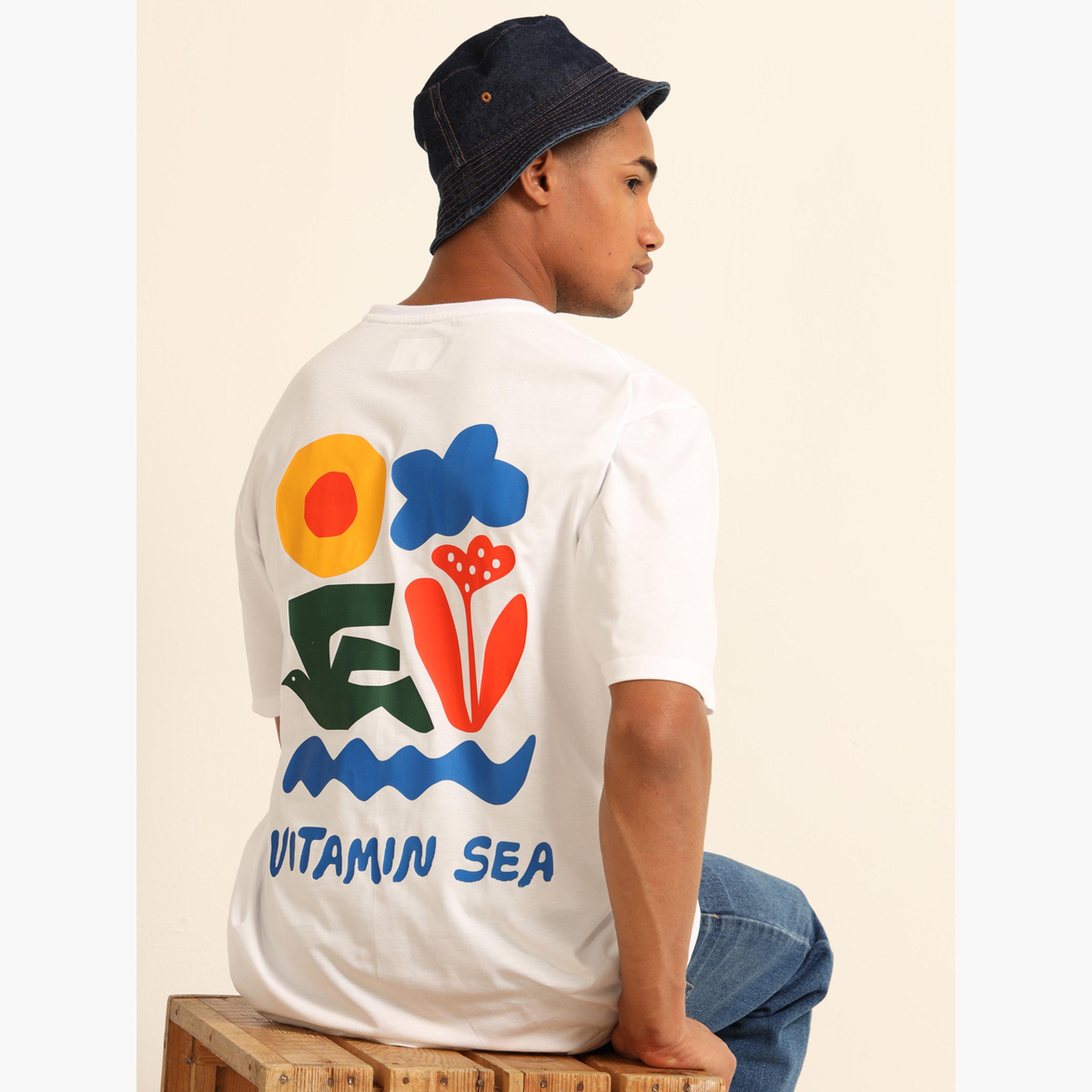 Bushirt Men White Vitamin Sea Oversized T-Shirt-men-clothing-tshirtsandpolos-tshirts-image-2