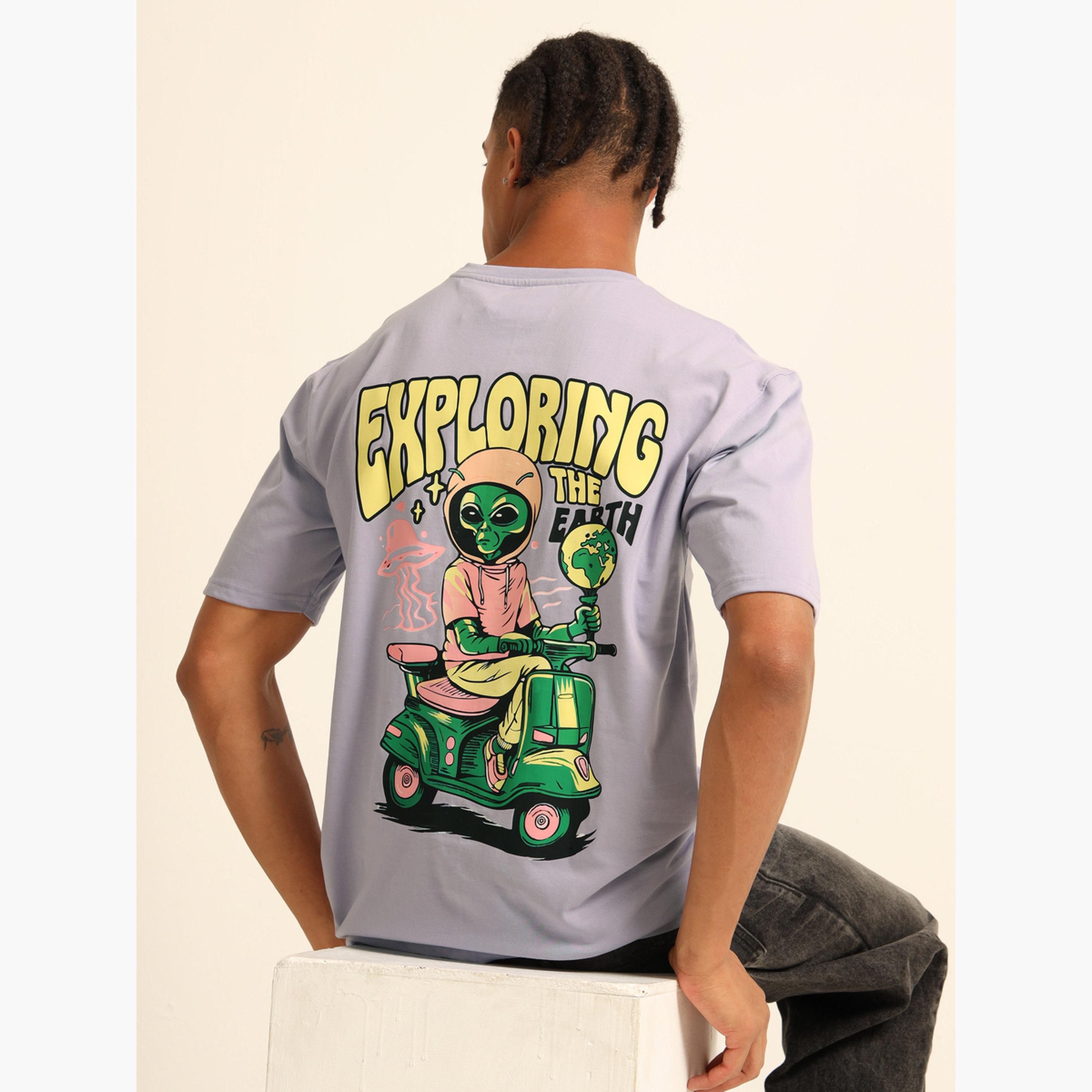 Bushirt Men Purple Exploring Oversized T-Shirt-men-clothing-tshirtsandpolos-tshirts-image-2