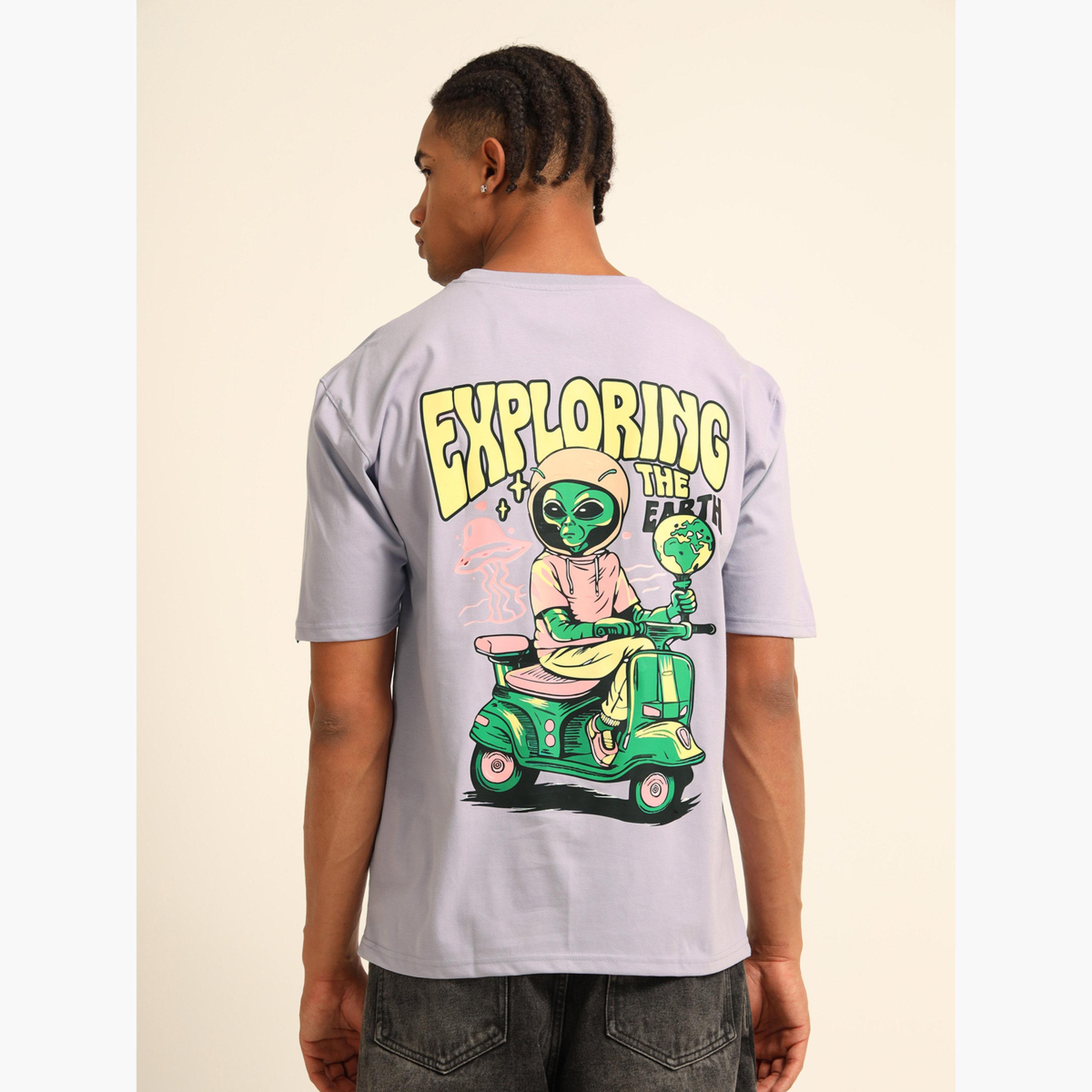 Bushirt Men Purple Exploring Oversized T-Shirt-men-clothing-tshirtsandpolos-tshirts-image-4