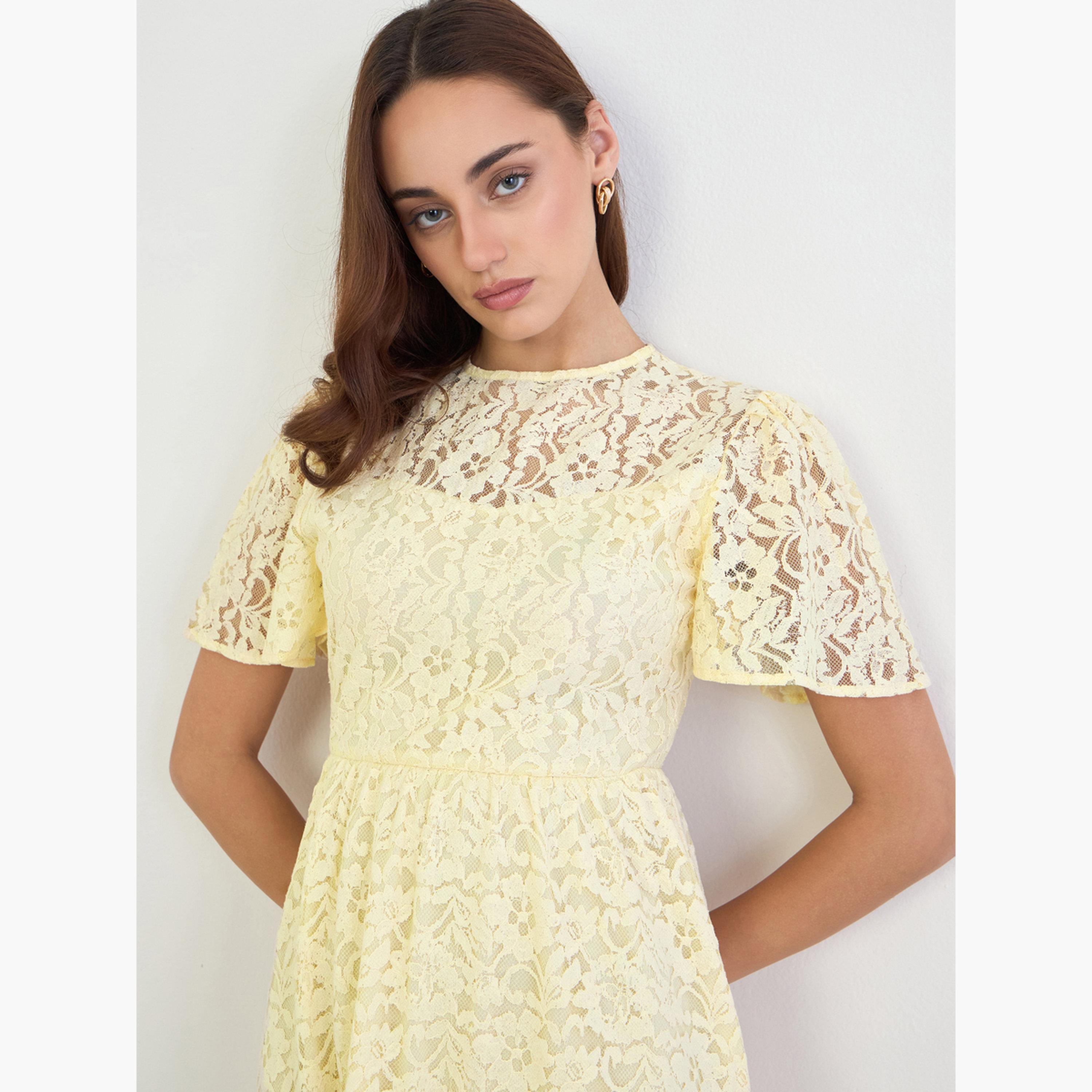 فستان ميدي دانتيل قصة واسعة-women-clothing-dresses-image-3