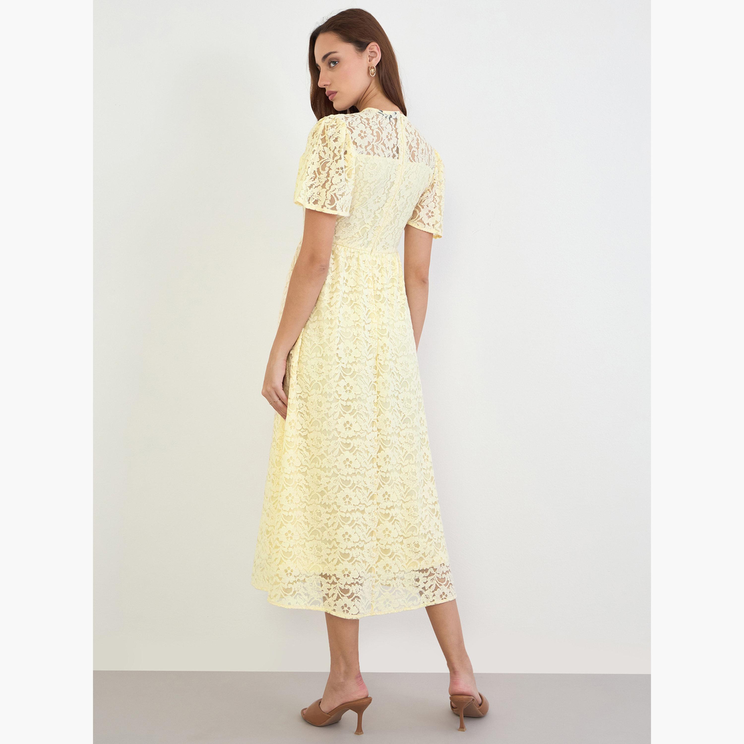 فستان ميدي دانتيل قصة واسعة-women-clothing-dresses-image-4