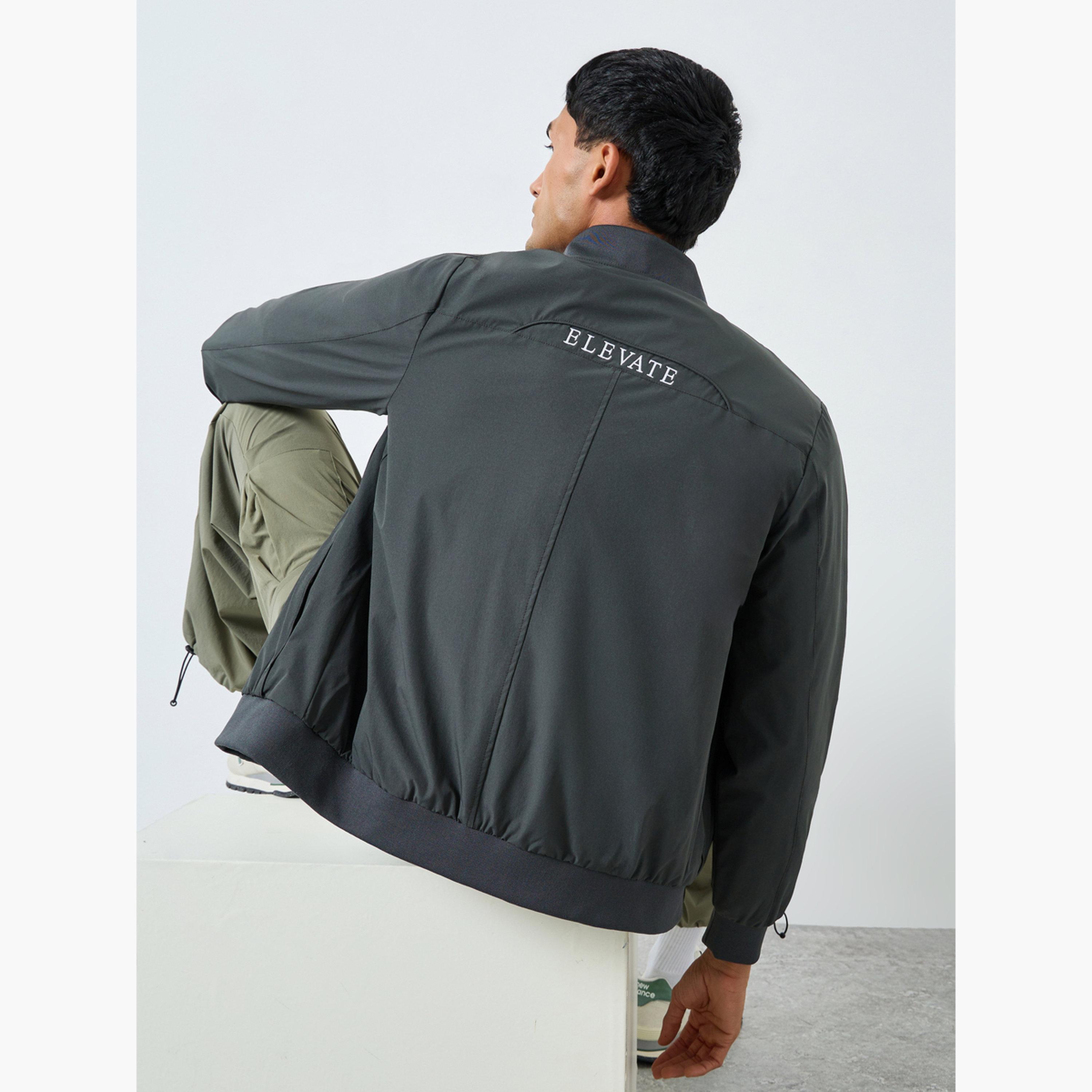 Styli Men Oversized Fit Solid Bomber Jacket-men-clothing-jacketsandblazers-jackets-image-4