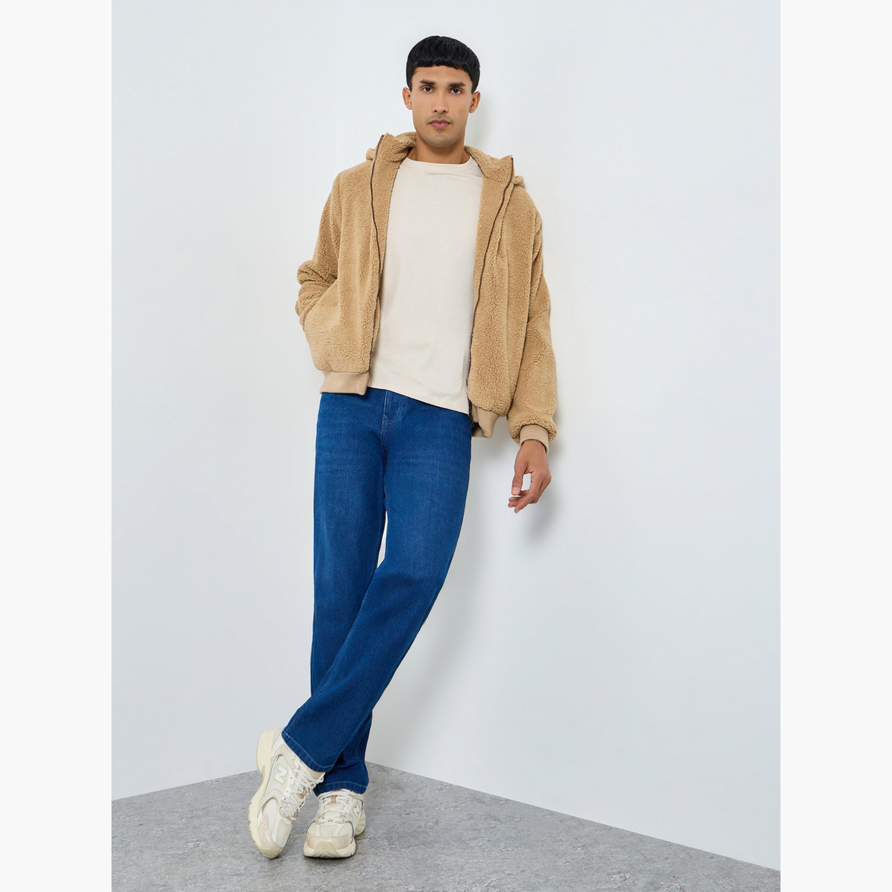 Styli Men Oversized Fit Sherpa Hooded Jacket-men-clothing-jacketsandblazers-jackets-image-2