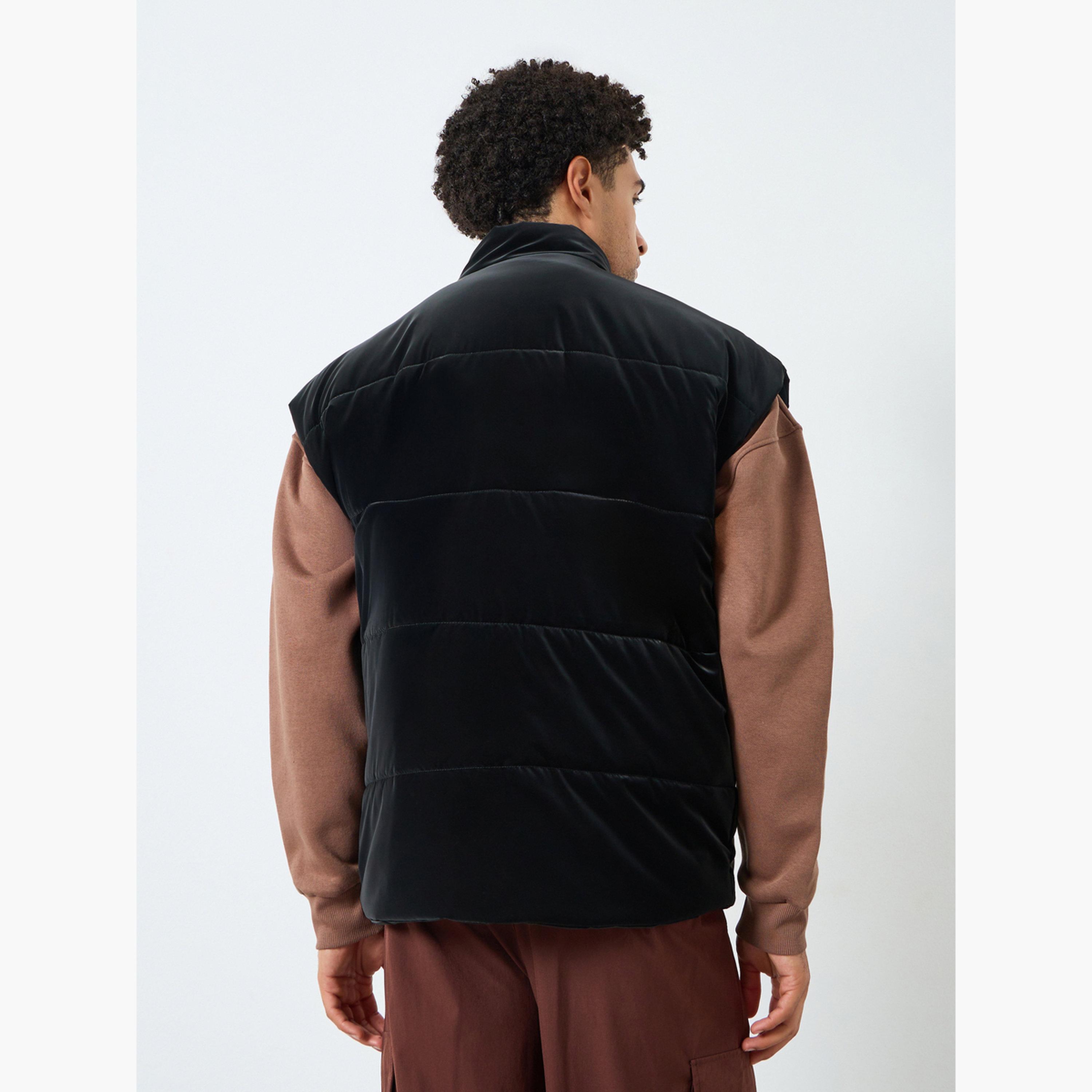 Styli Men Relaxed Fit Solid Puffer Jacket-men-clothing-jacketsandblazers-jackets-image-3
