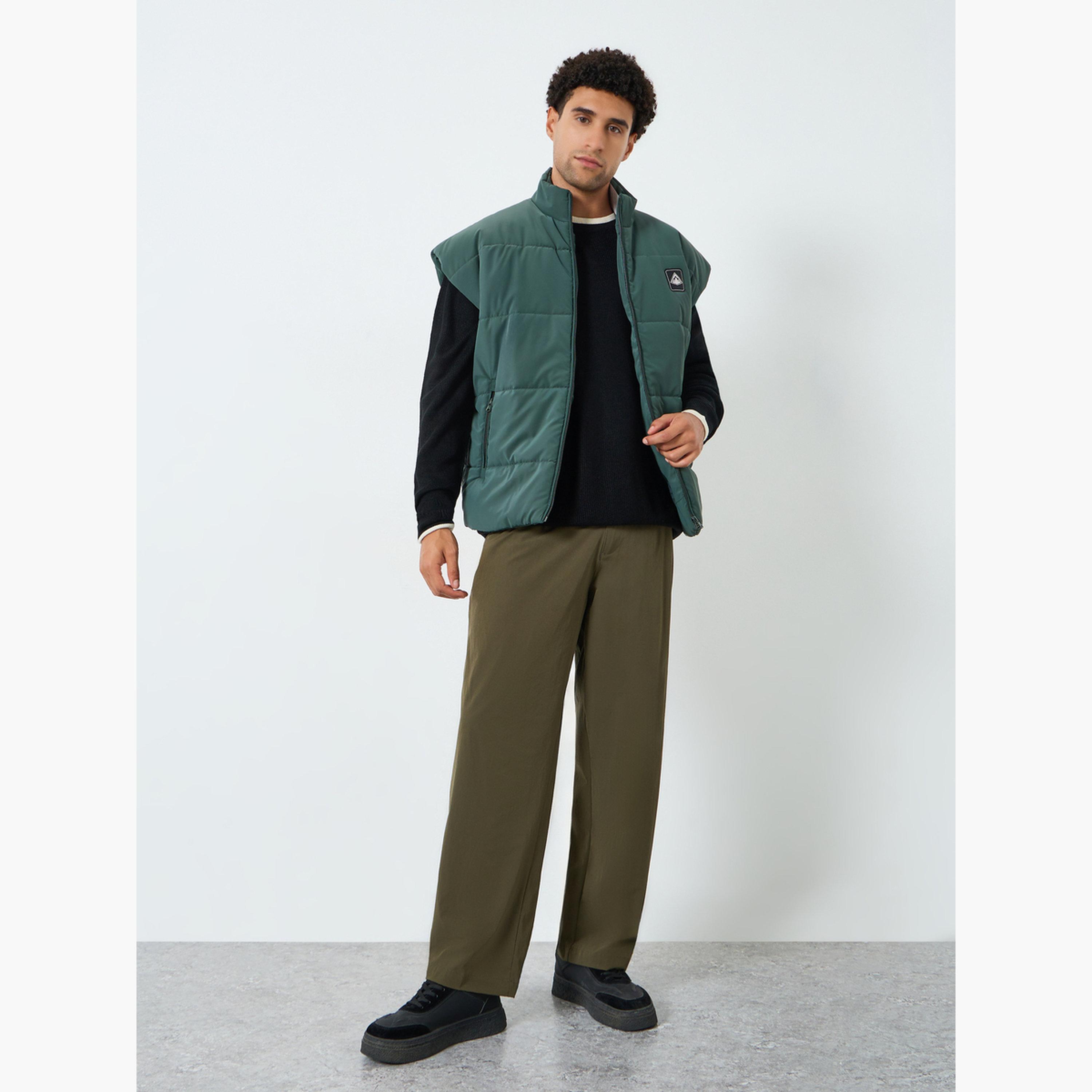 Styli Men Relaxed Fit Solid Puffer Jacket-men-clothing-jacketsandblazers-jackets-image-2