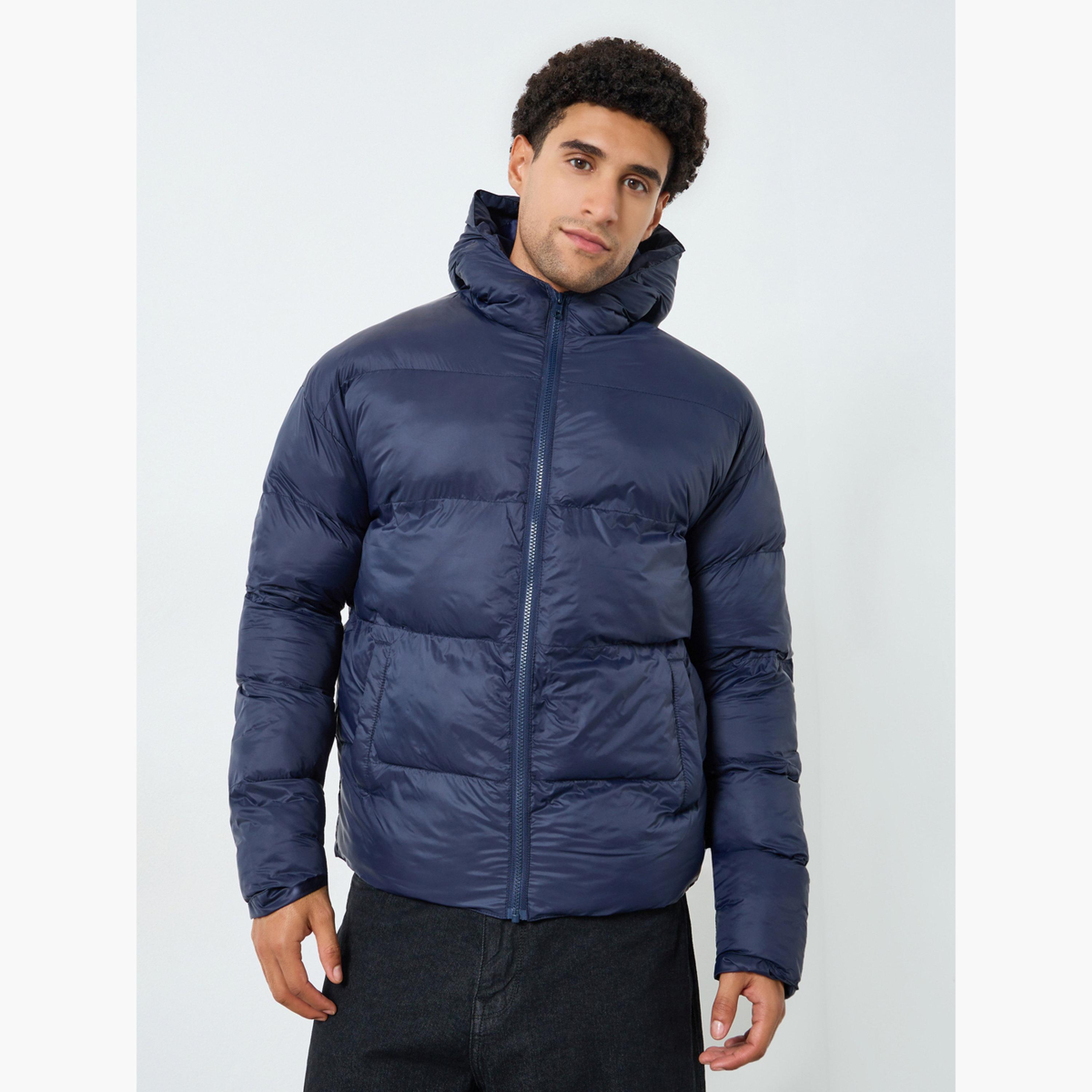 Styli Men Relaxed Fit Solid Puffer Jacket-men-clothing-jacketsandblazers-jackets-image-3