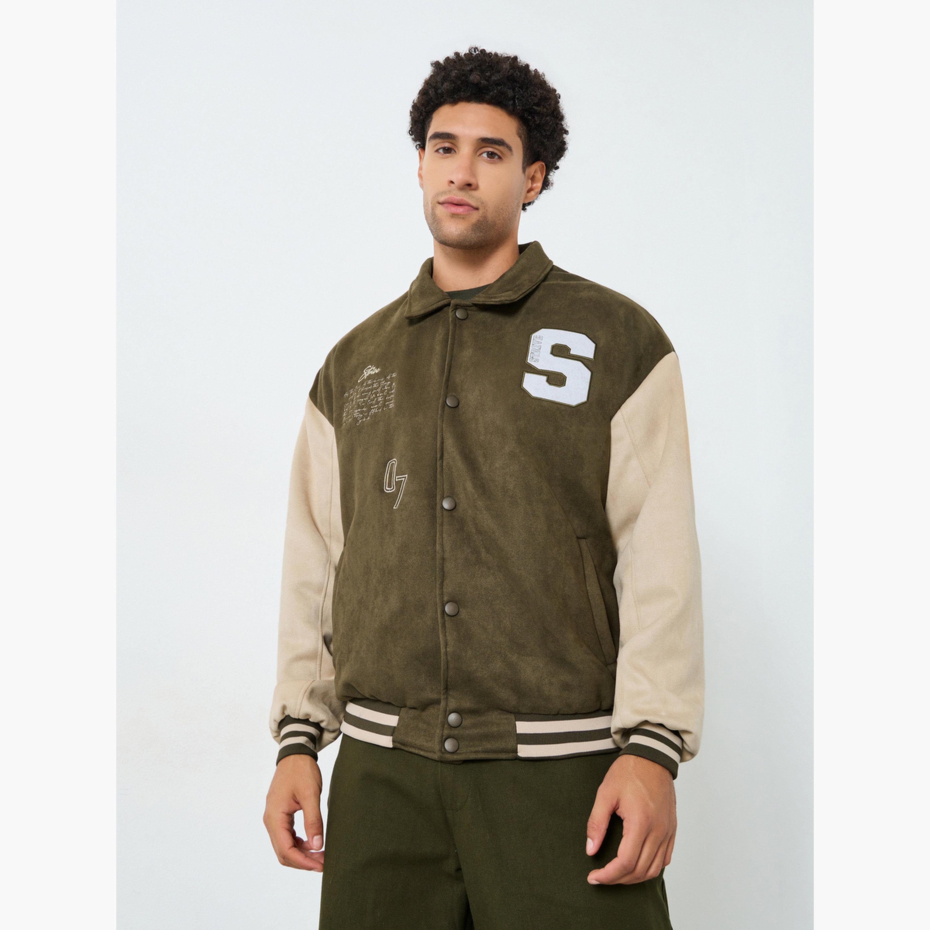 Styli Men Relaxed Color Block Varsity Jacket-men-clothing-jacketsandblazers-jackets-image-1