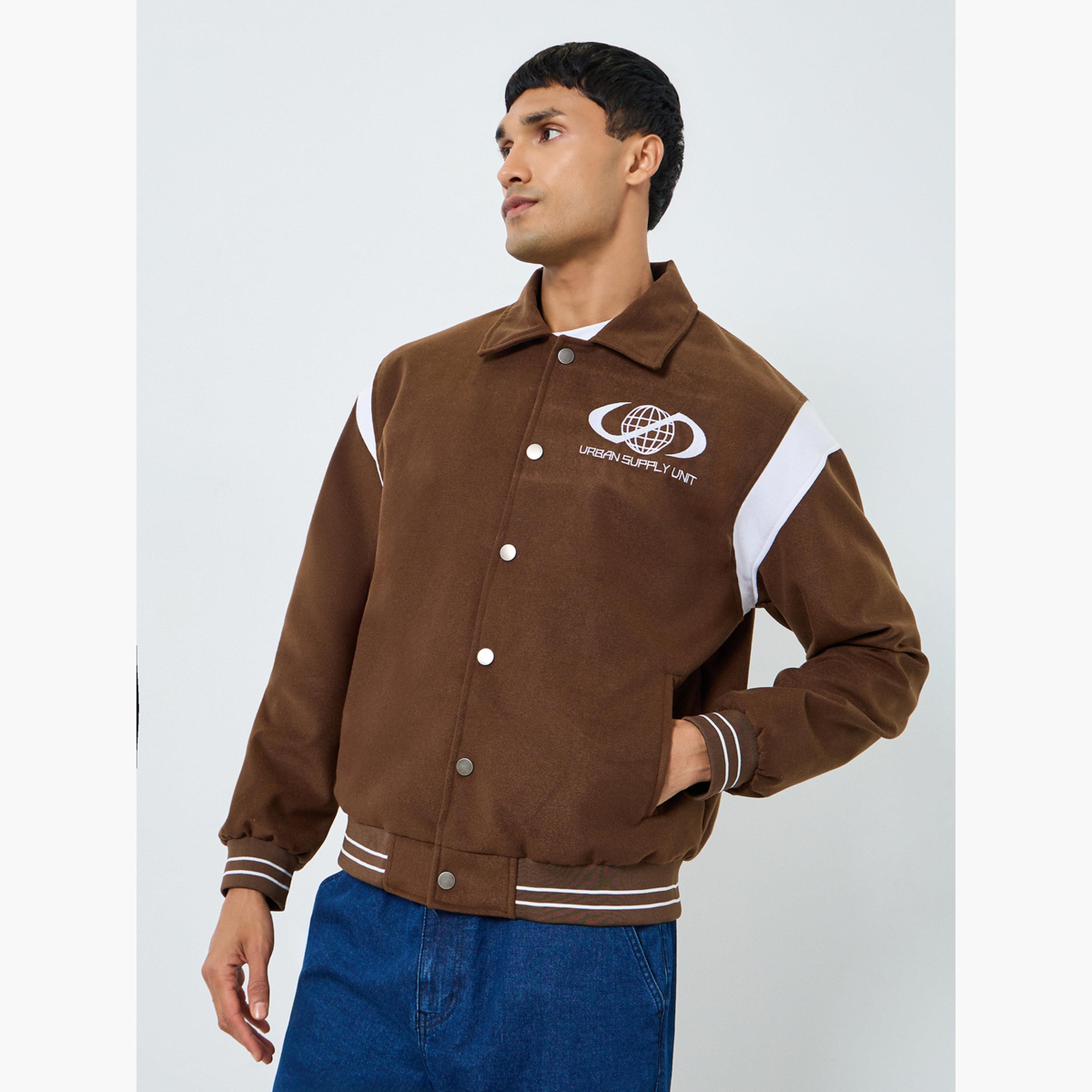 Styli Men Relaxed Varsity Jacket with Graphic Patchwork-men-clothing-jacketsandblazers-jackets-image-1
