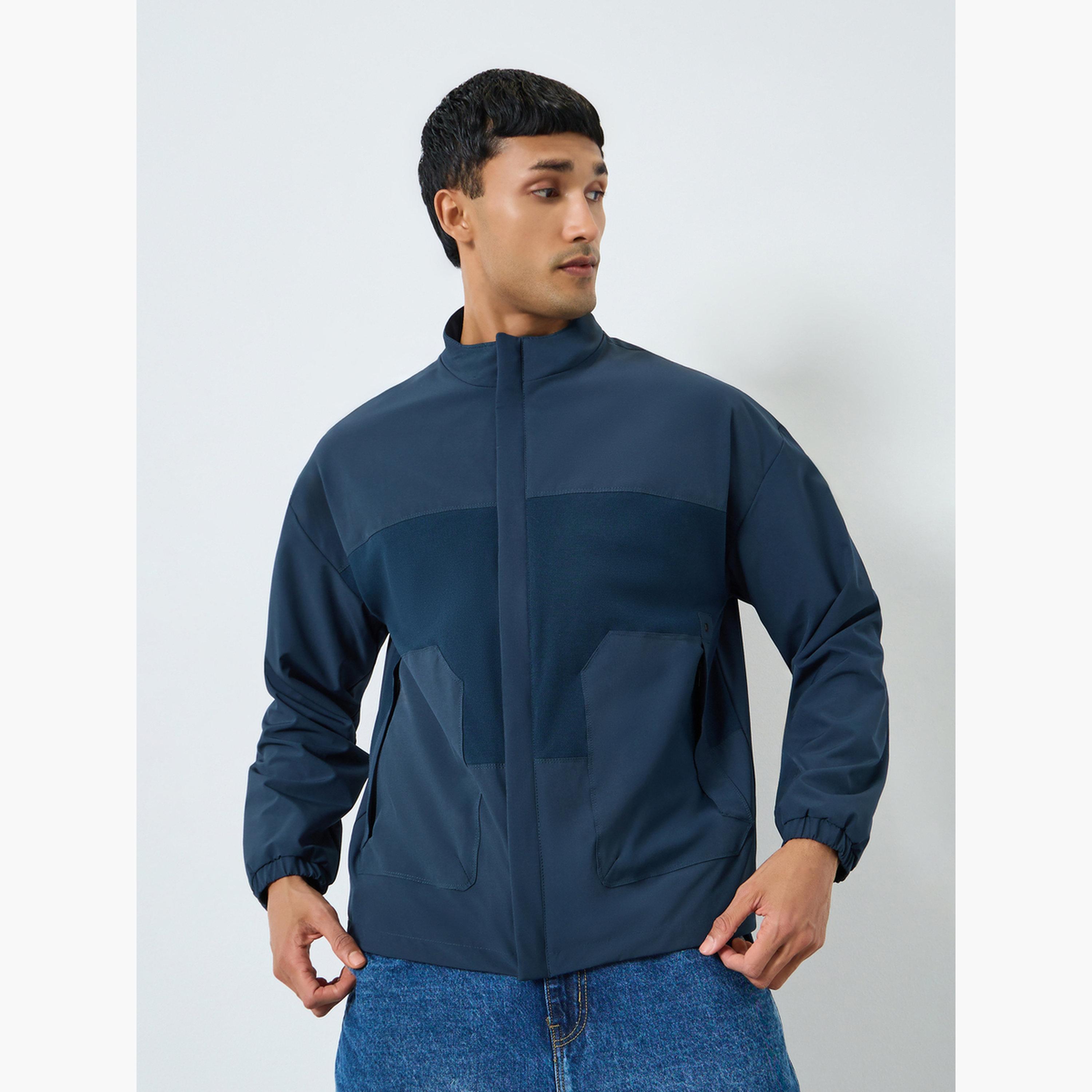جاكيت بنمط كتل الالوان وسحَّاب غلق-men-clothing-jacketsandblazers-jackets-image-1