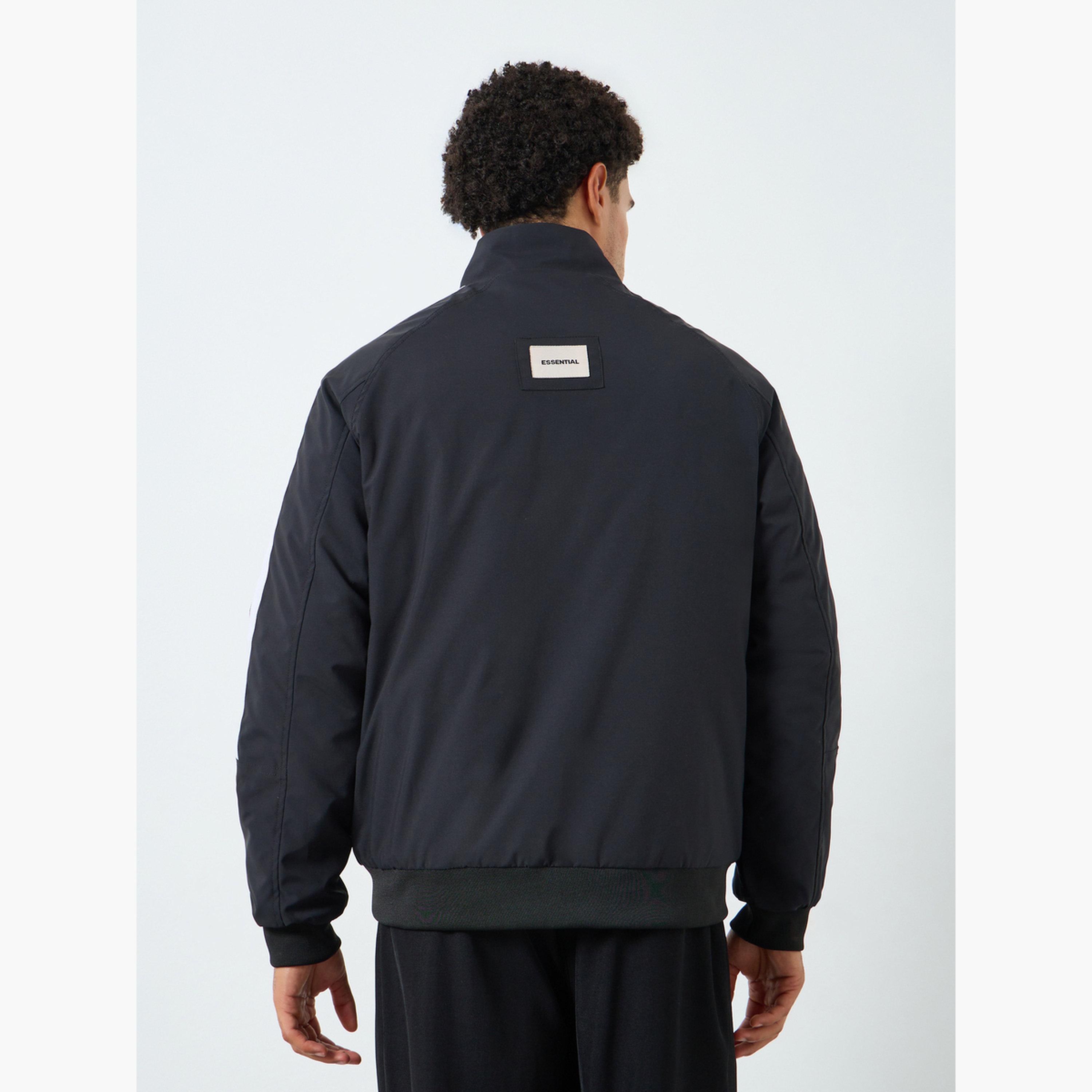 Styli Men Black Zip-Up Track Jacket-men-clothing-jacketsandblazers-jackets-image-3