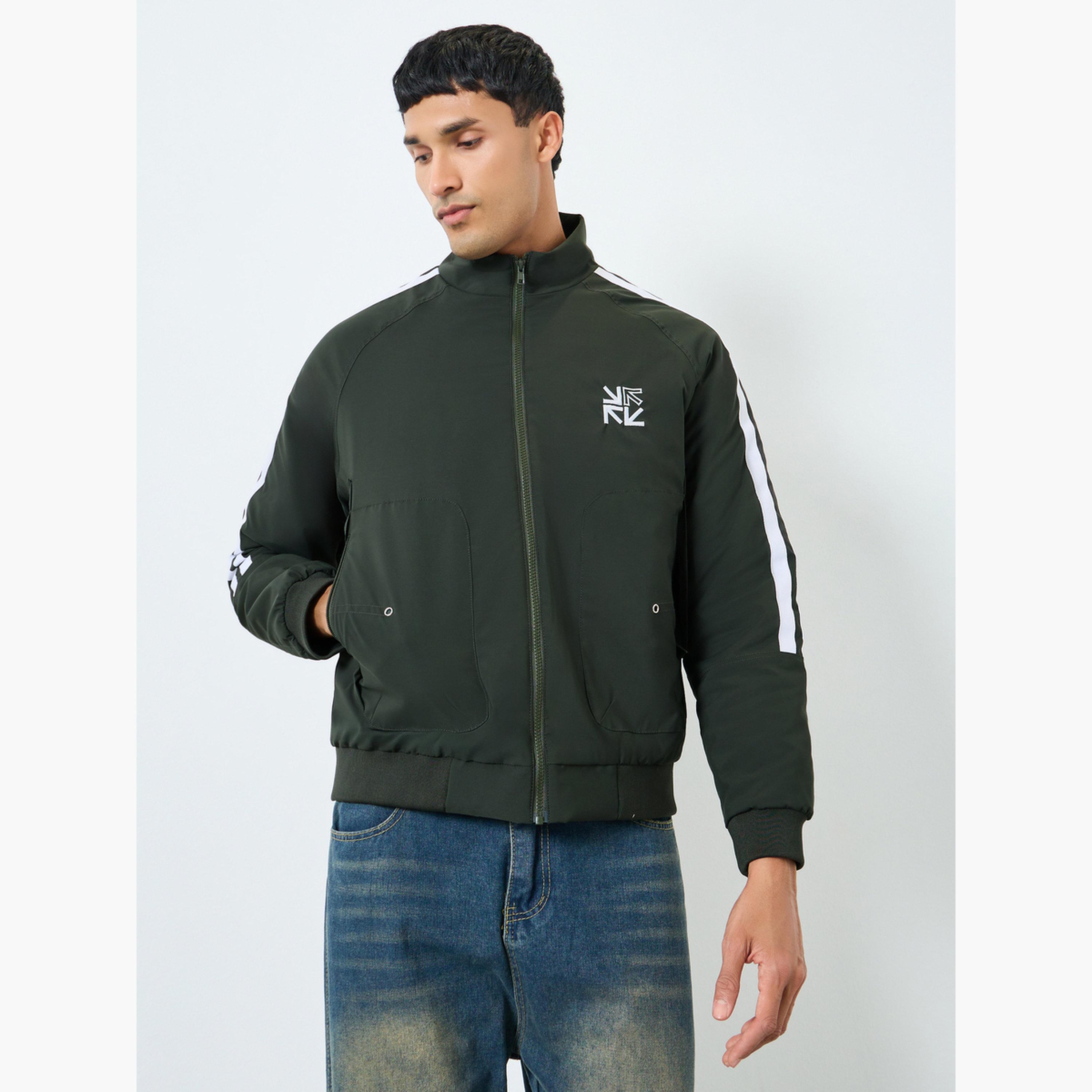 Styli Men Relaxed Fit Striped Zip-Up Jacket-men-clothing-jacketsandblazers-jackets-image-1