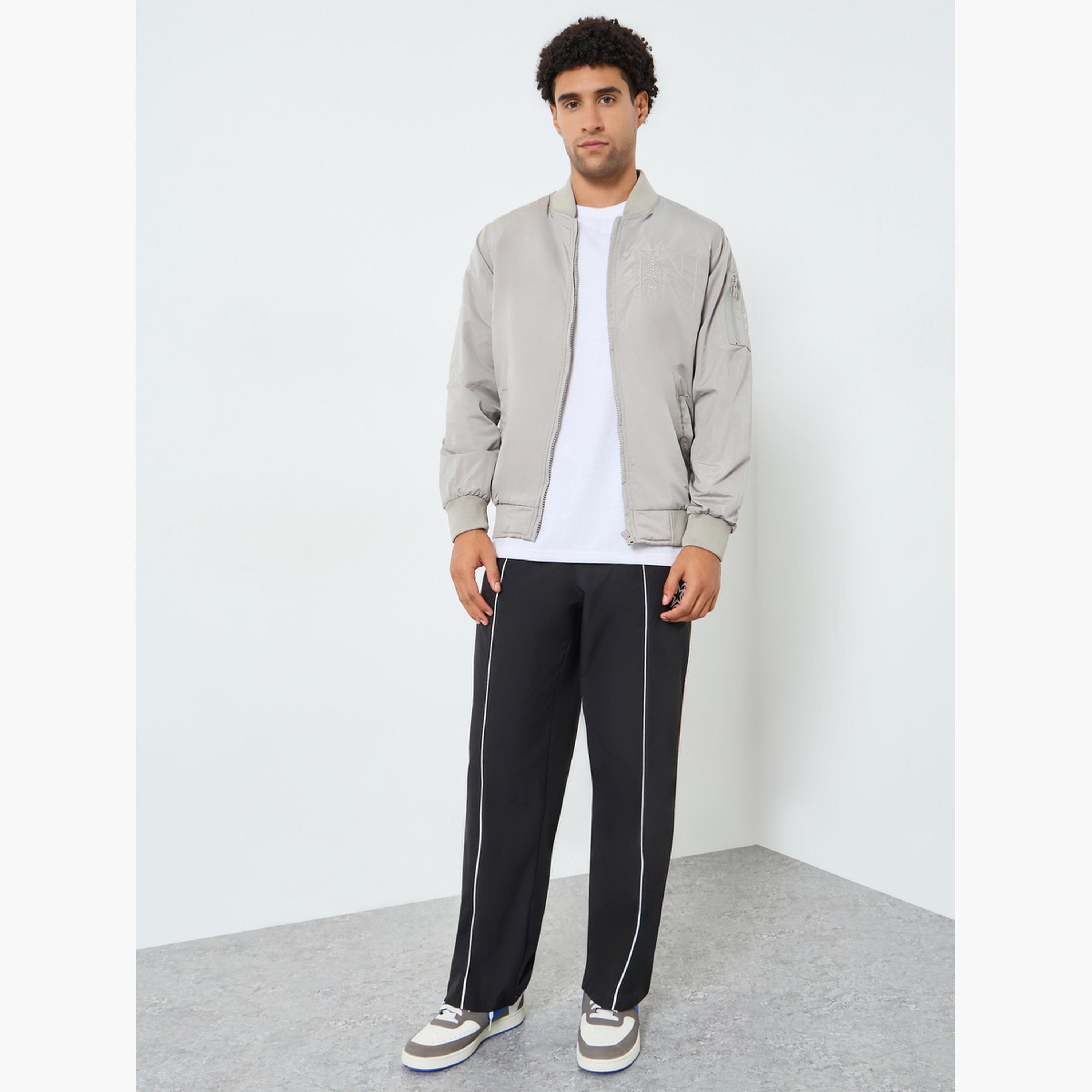 Styli Men Oversized Fit  Zip-Up Bomber Jacket-men-clothing-jacketsandblazers-jackets-image-2